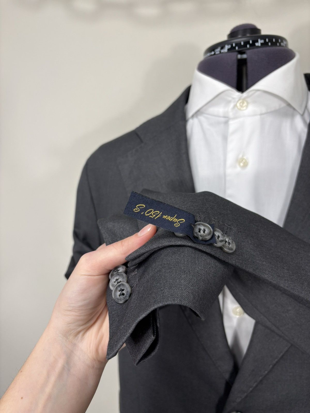 Other Linea Sartoriale Men’s Grey Super 150s Wool Blazer Jacket Size 42R - 8 Thumbnail