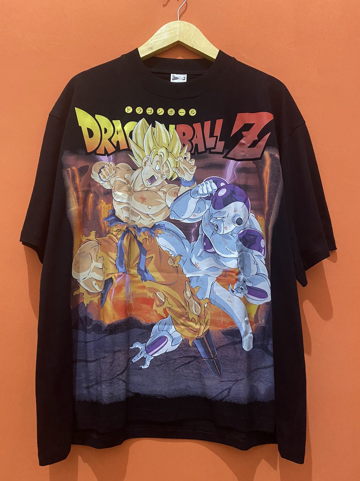 Japanese Brand 🔥RARE🔥 Dragon Ball Z Goku Vs Frieza boot tee anima movie Size US L / EU 52-54 / 3 - 1 Thumbnail