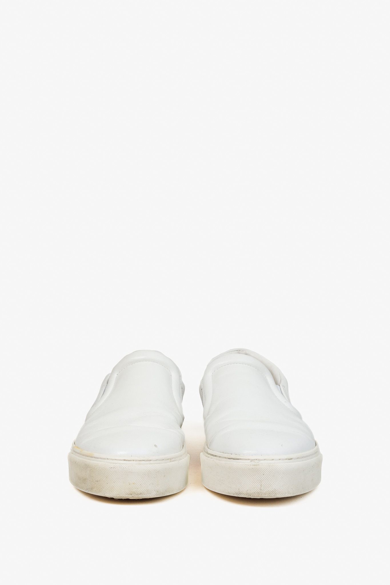 Burberry Burberry Men's Thompson White Leather Slip On Shoes Size US 10 / EU 43 - 2 Thumbnail