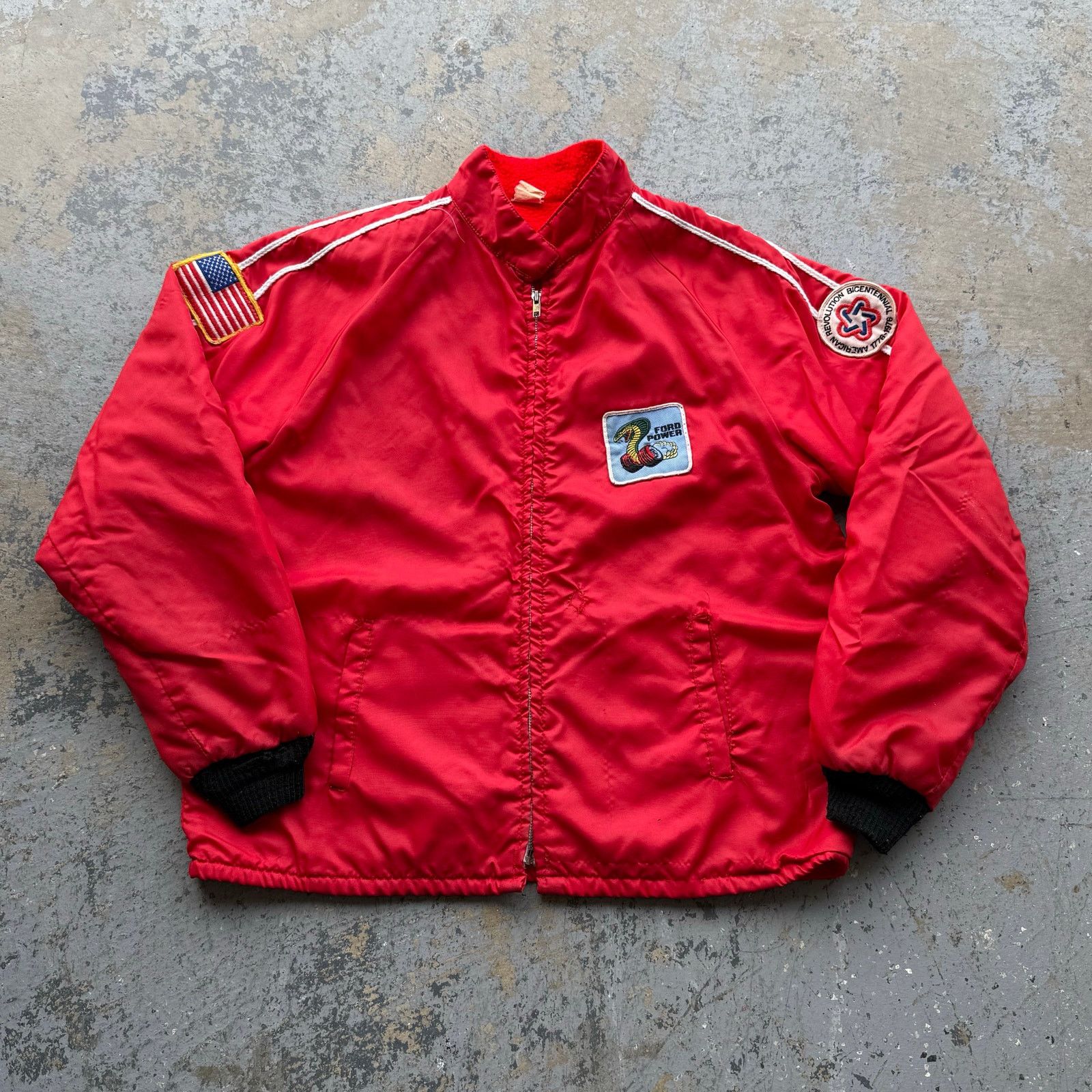 Vintage Vintage 1970’s Ford Cobra Mustang Racing Jacket Nylon Size US L / EU 52-54 / 3 - 1 Thumbnail