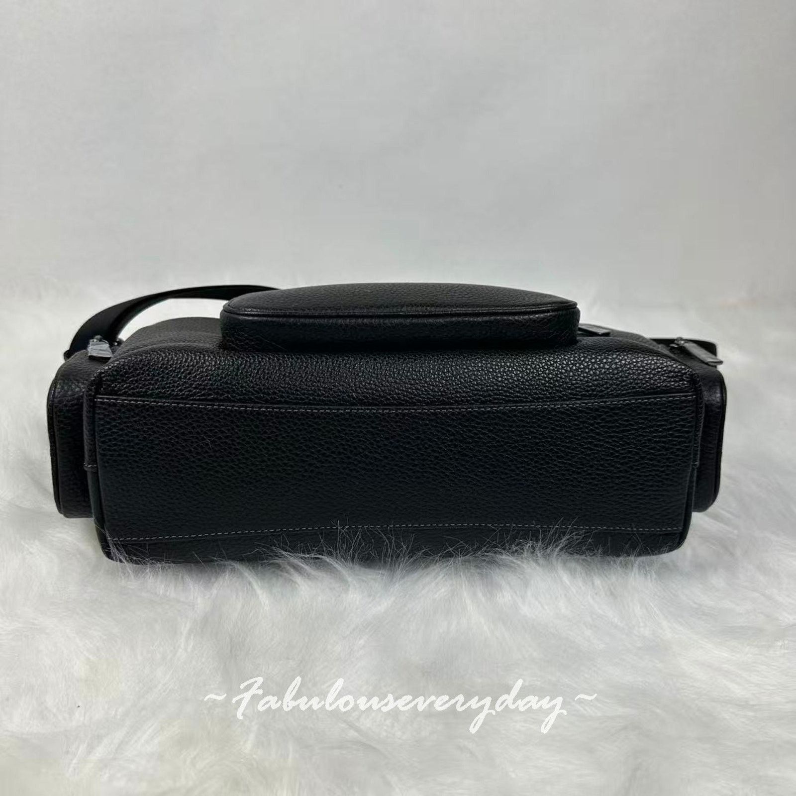 Coach Coach Men's Finn Crossbody Bag Pockets Leather/Silver/Black Size ONE SIZE - 6 Thumbnail