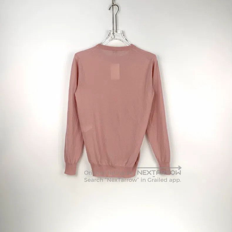 Loewe Loewe Pink silver thread embroidered logo cashmere sweater Size M / US 6-8 / IT 42-44 - 4 Thumbnail