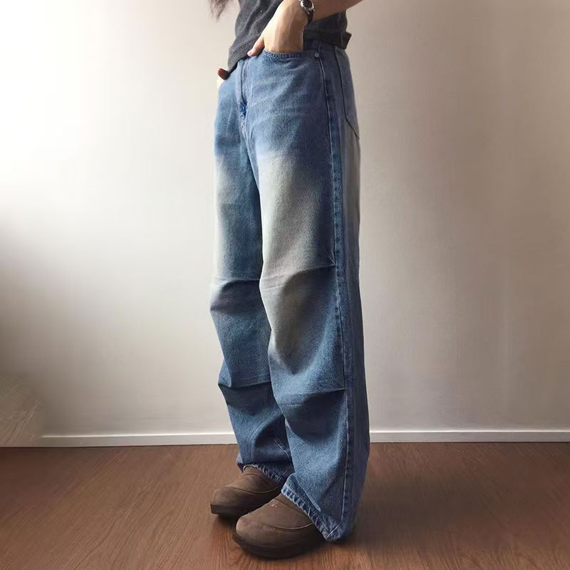 Japanese Brand × Vintage Washed distressed straight-leg gradient jeans Size US 32 / EU 48 - 3 Thumbnail