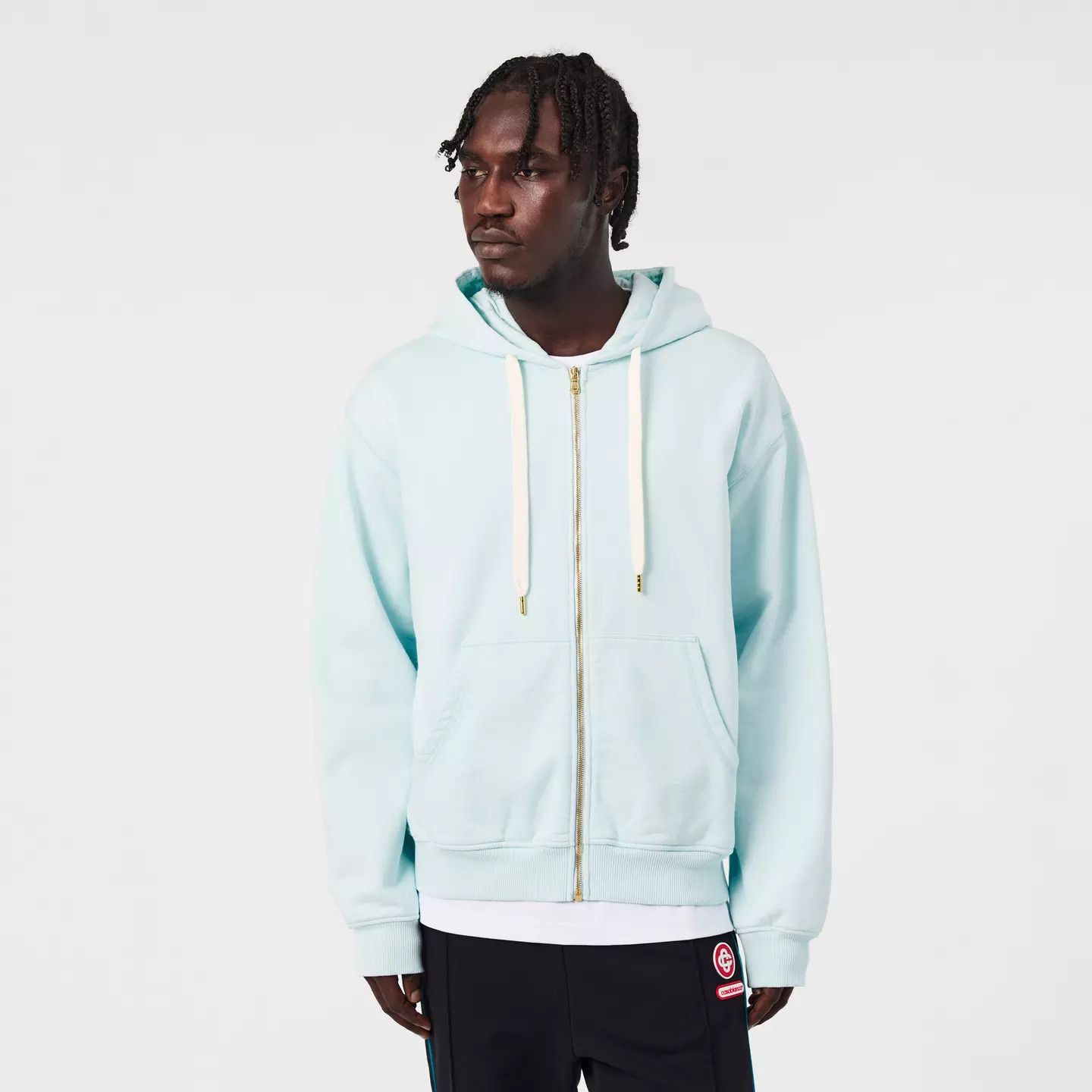 Casablanca o1g2r1mq0426 Blades Zip Hoodie in Pale Blue Size US L / EU 52-54 / 3 - 3 Thumbnail