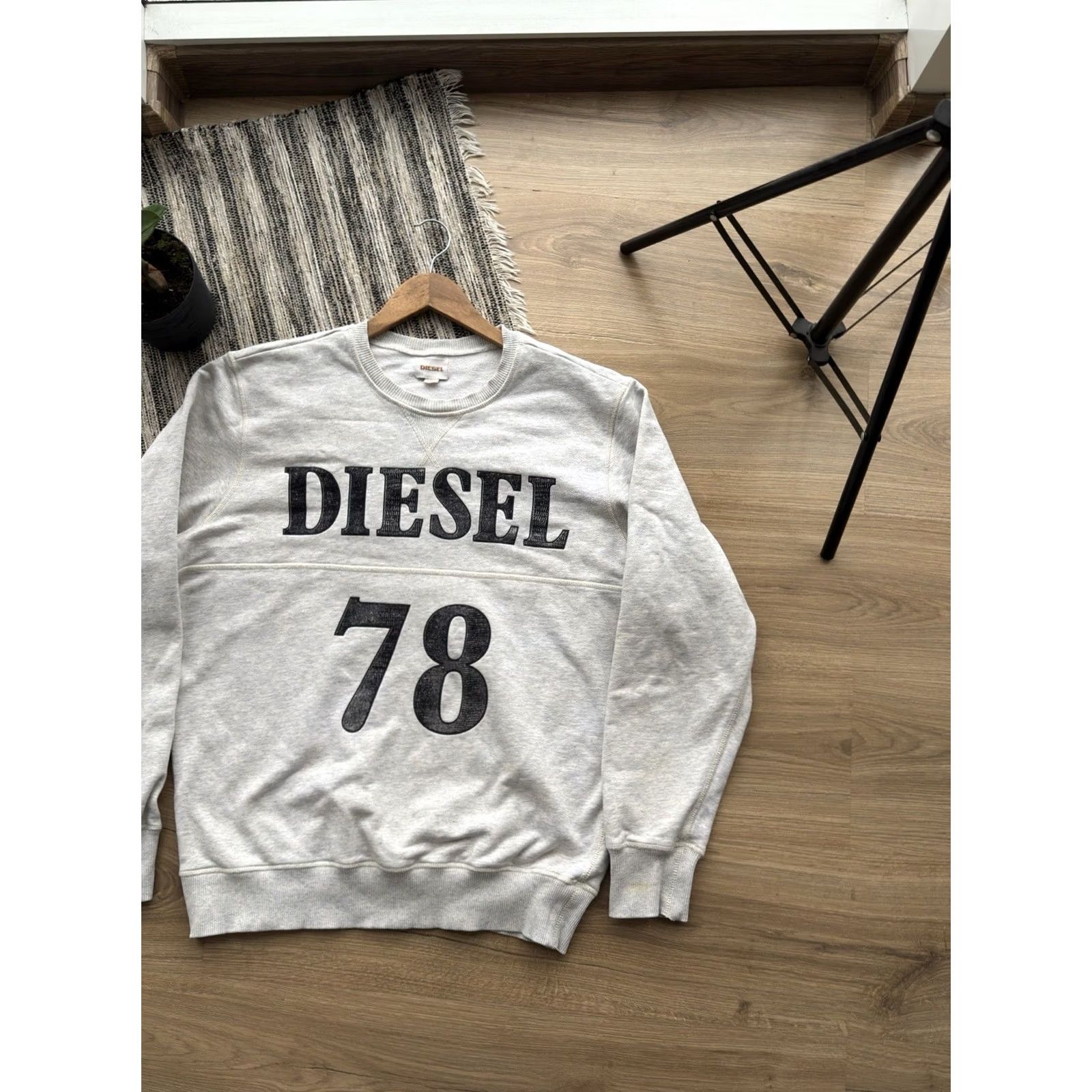 Diesel VINTAGE Diesel Big Logo Y2K Style Gray Sweatshirt Men XL Shirt Size US XL / EU 56 / 4 - 2 Thumbnail