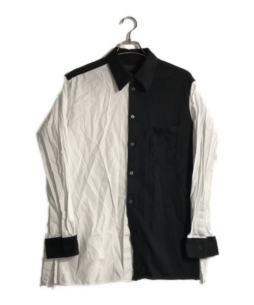 image of Yohji Yamamoto S'yte Bicolor Shirt in Black White, Men's (Size XL)