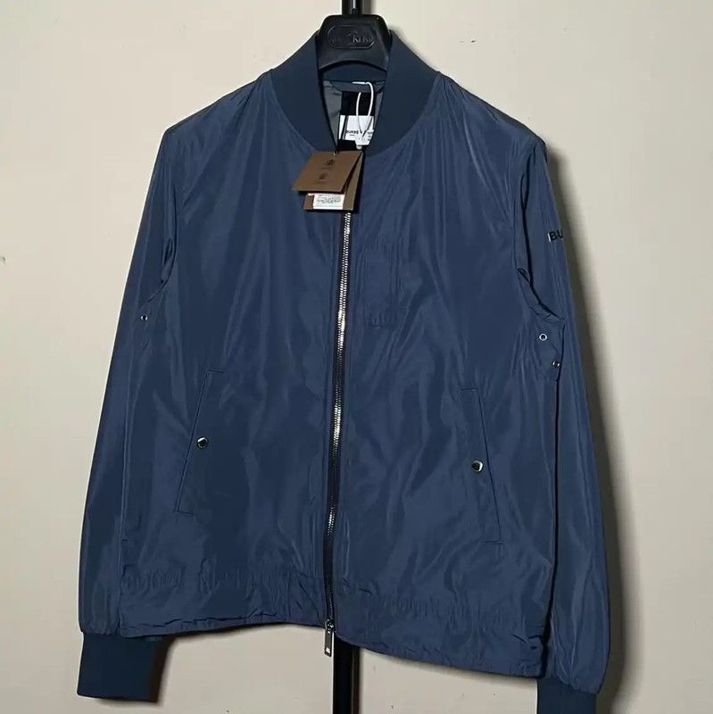 Burberry Men's Blue Cotton Jacket in XL Size