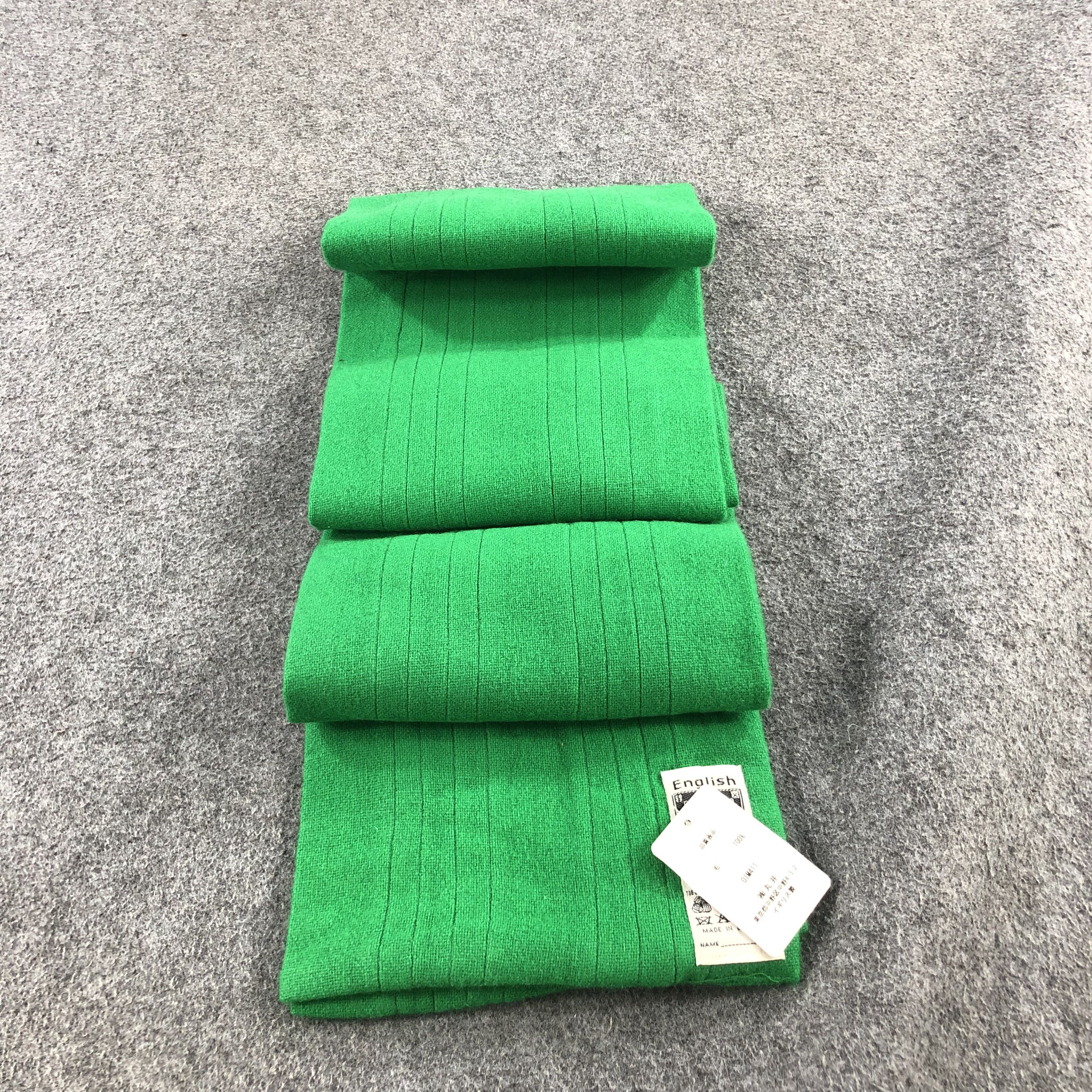 Vintage English Tradition Green Scarf Muffler Wool V970 Size ONE SIZE - 2 Thumbnail