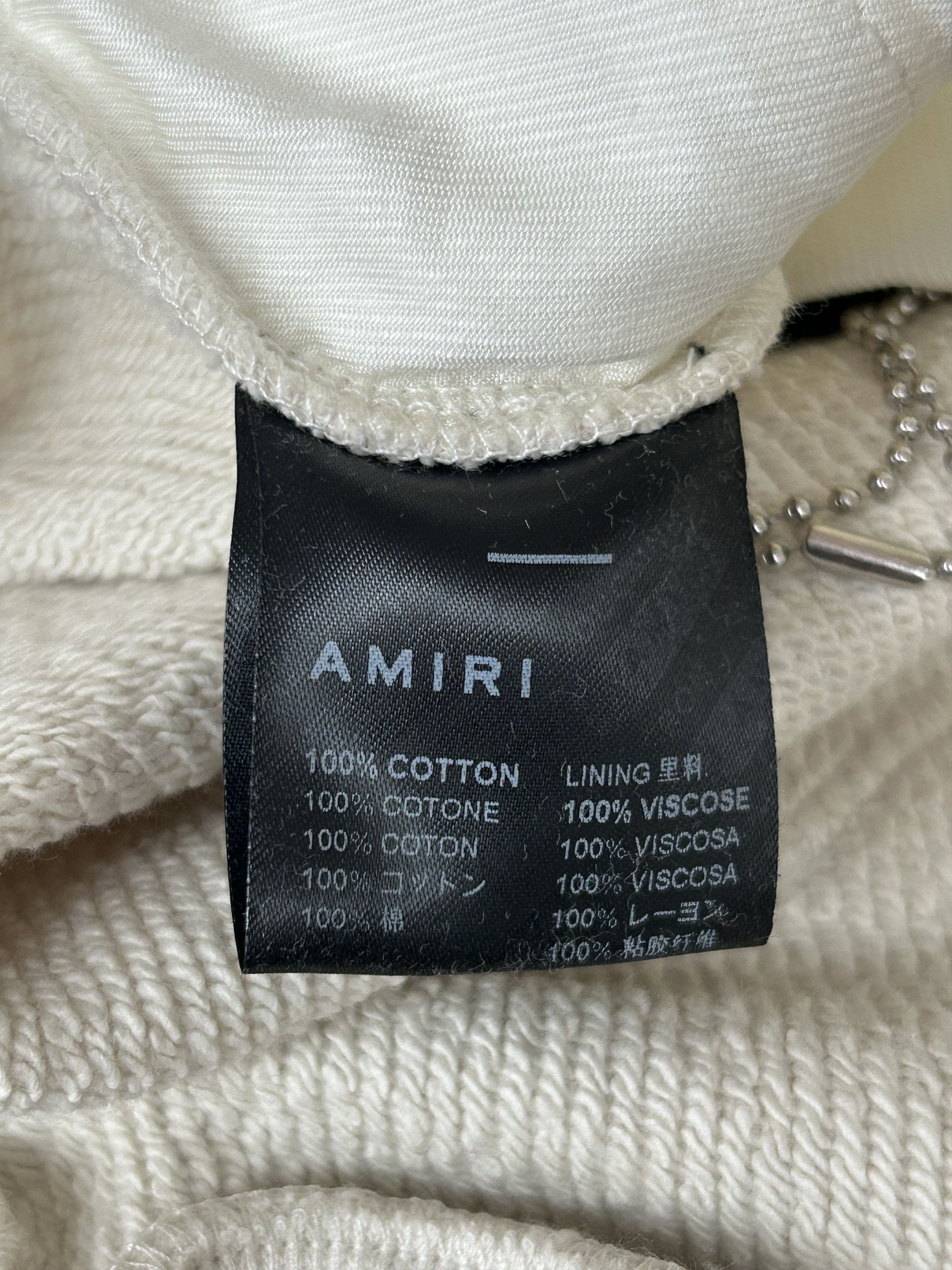 Amiri Amiri Cream & White MA Logo Shorts Size US 32 / EU 48 - 4 Thumbnail