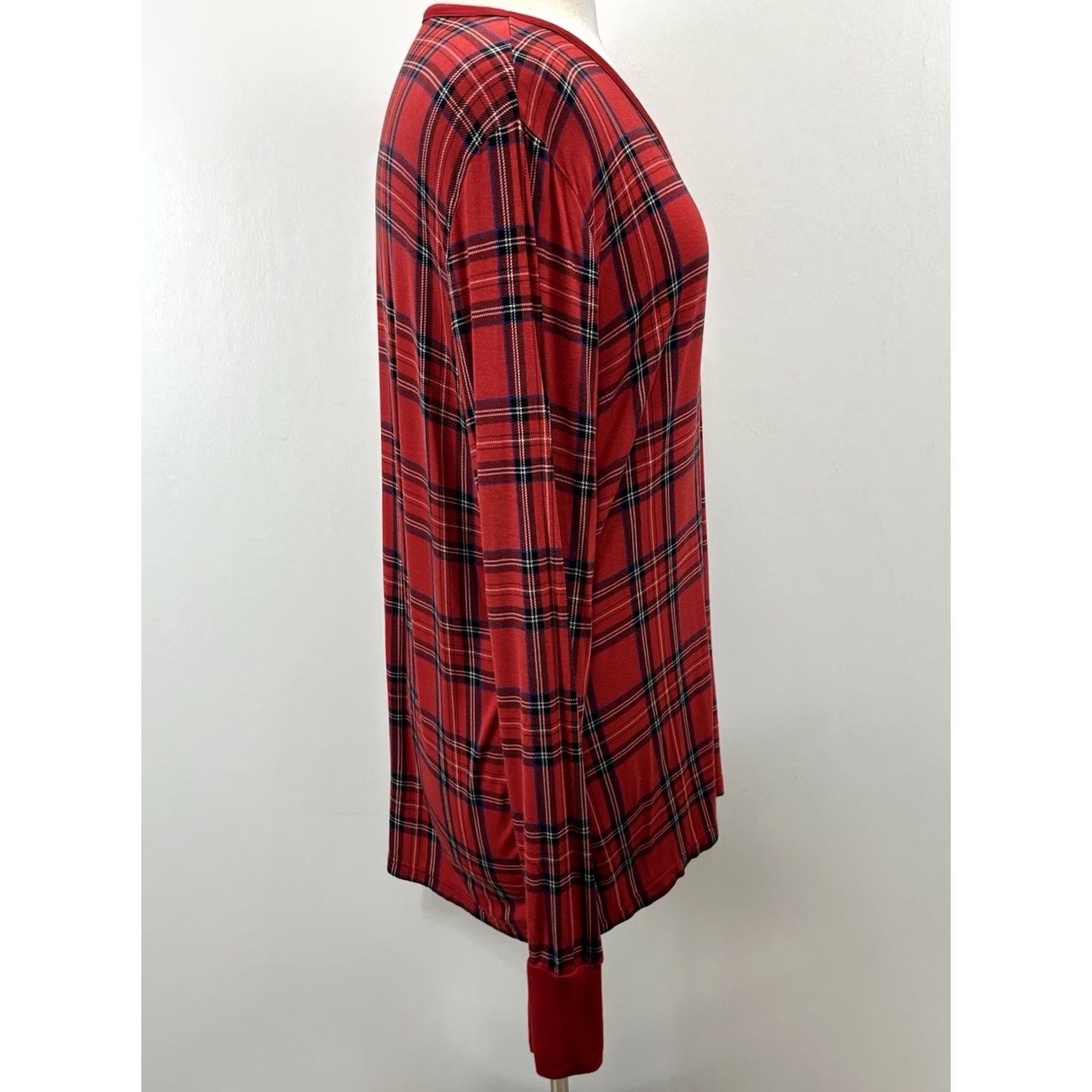 Vintage Little Sleepies Pajama Set Red Plaid Bamboo 2 Pc Women L Long Sleeve Christmas Holiday Comfort Mens? Womens Size ONE SIZE - 5 Thumbnail