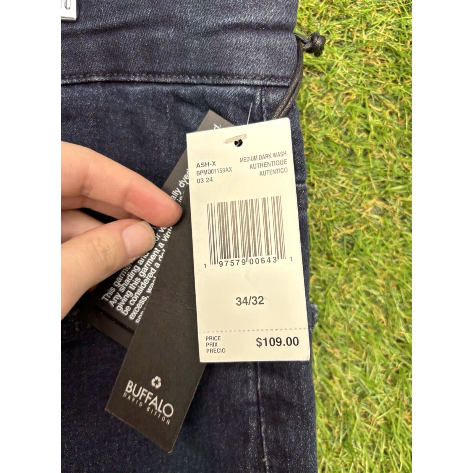 Buffalo David Bitton Buffalo David Bitton Jeans Mens 34x32 Slim Fit Straight Blue Ash-X Stretch NWT Jeans Size US 34 / EU 50 - 6 Thumbnail