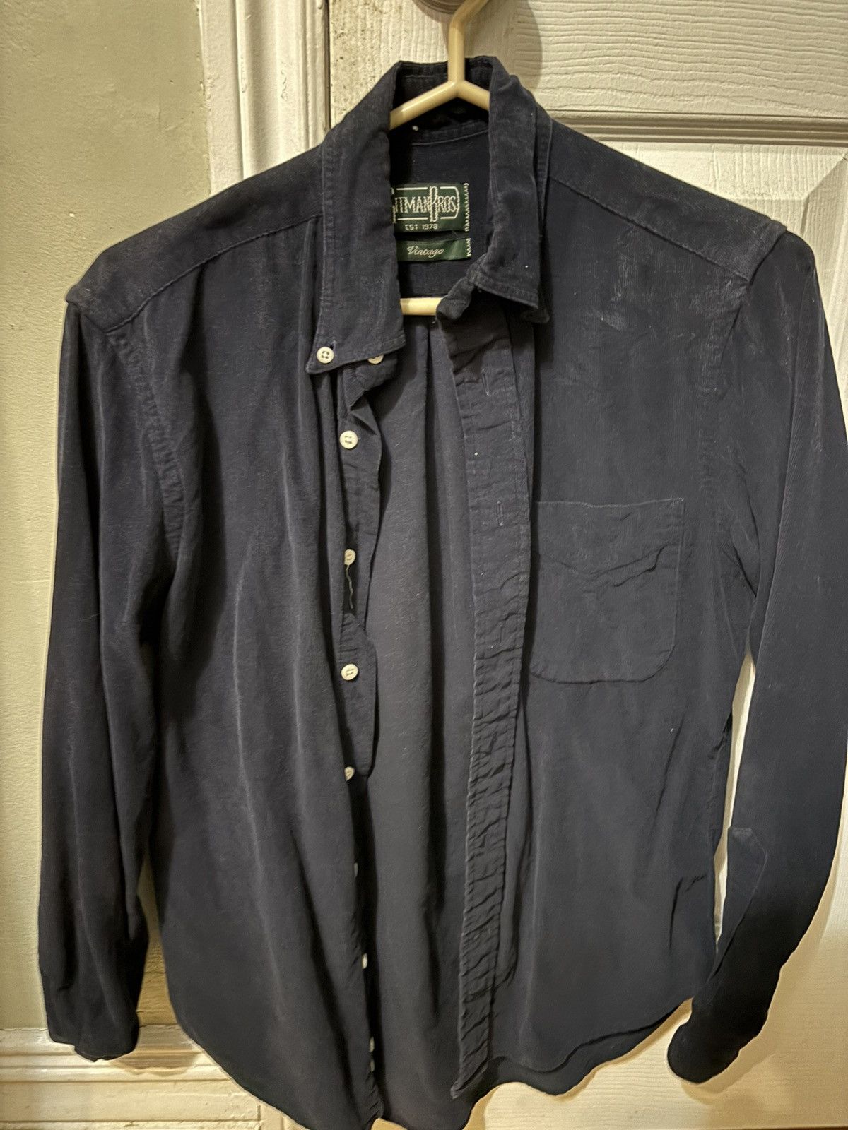 Gitman Bros. Vintage Blue Corduroy Shirt Size US S / EU 44-46 / 1 - 1 Thumbnail