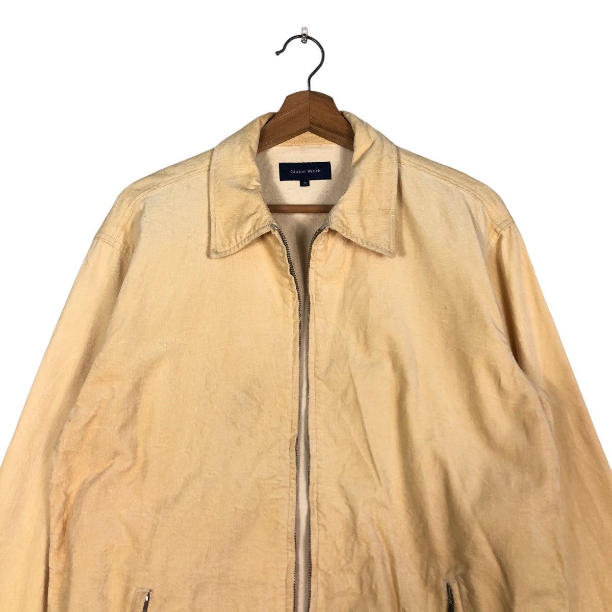 Japanese Brand Vintage Velvet Zipper Jacket Global Work Japan Issey Miyake Size US M / EU 48-50 / 2 - 3 Thumbnail