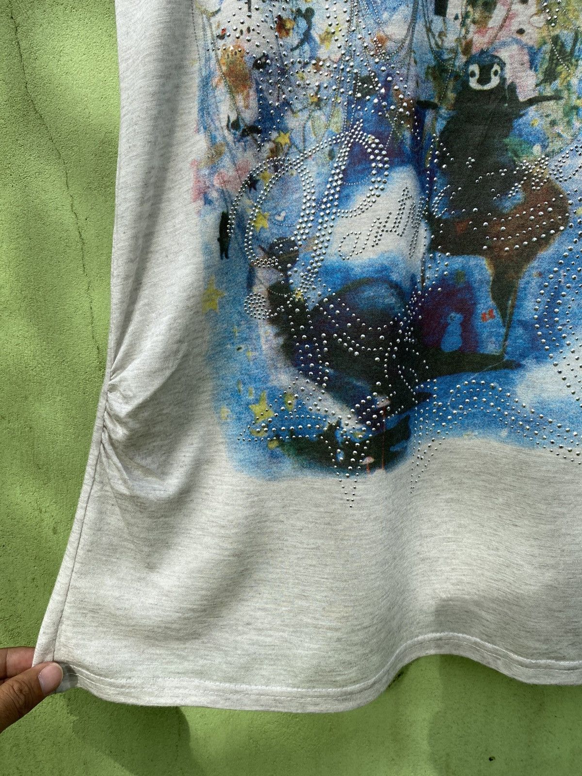 Japanese Brand Gofi Japanese Vintage Surreal Art Graphic Tee Studded Detail Size M / US 6-8 / IT 42-44 - 5 Thumbnail