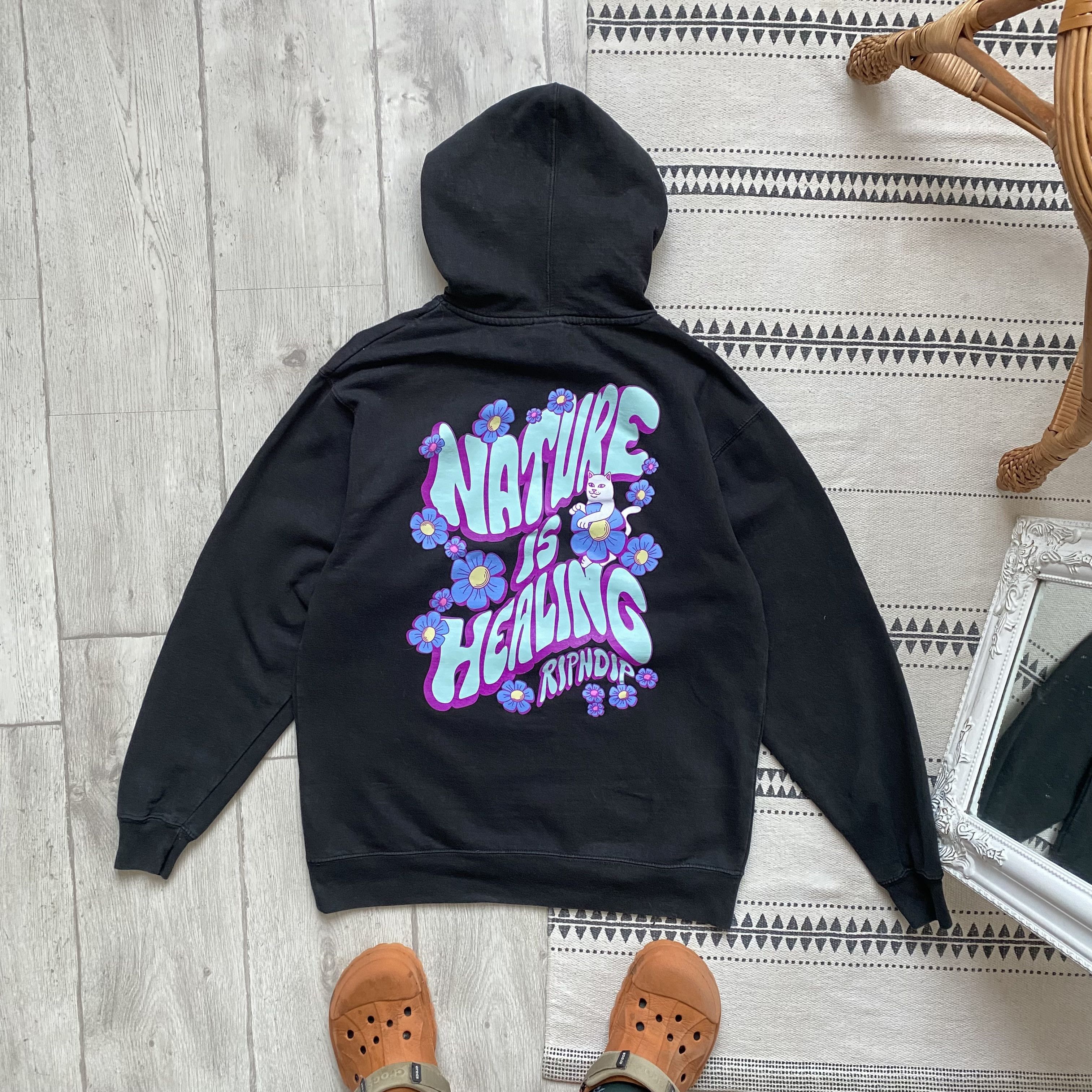RIPNDIP Vintage Ripndip Logo Black Hoodie Cats art print Size US M / EU 48-50 / 2 - 1 Thumbnail