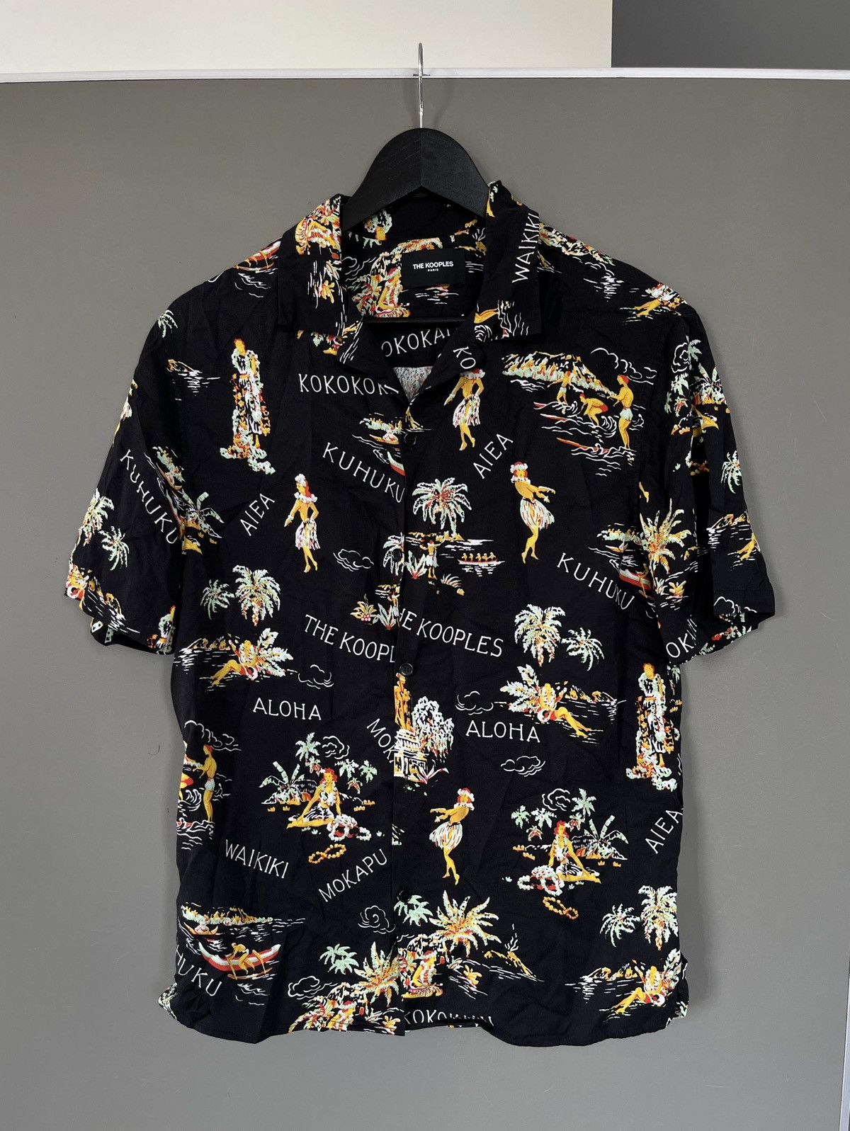 The Kooples The Kooples Black Aloha Hawaii Shirt Size US S / EU 44-46 / 1 - 2 Thumbnail