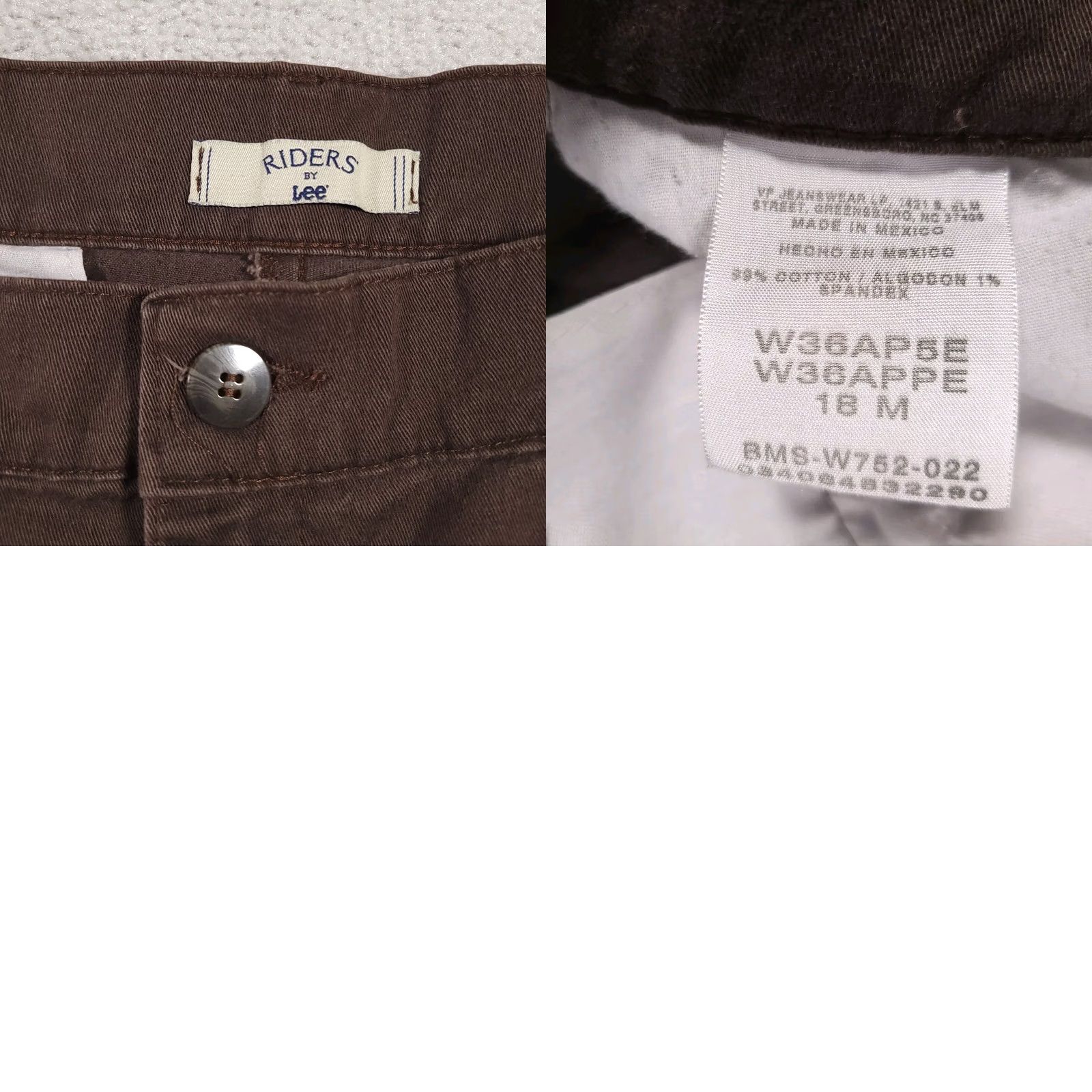 Vintage VINTAGE Riders Casuals Pants Women's 18 Brown High Rise Relaxed Straight Leg Pants Size 40" / US 18 - 9 Thumbnail
