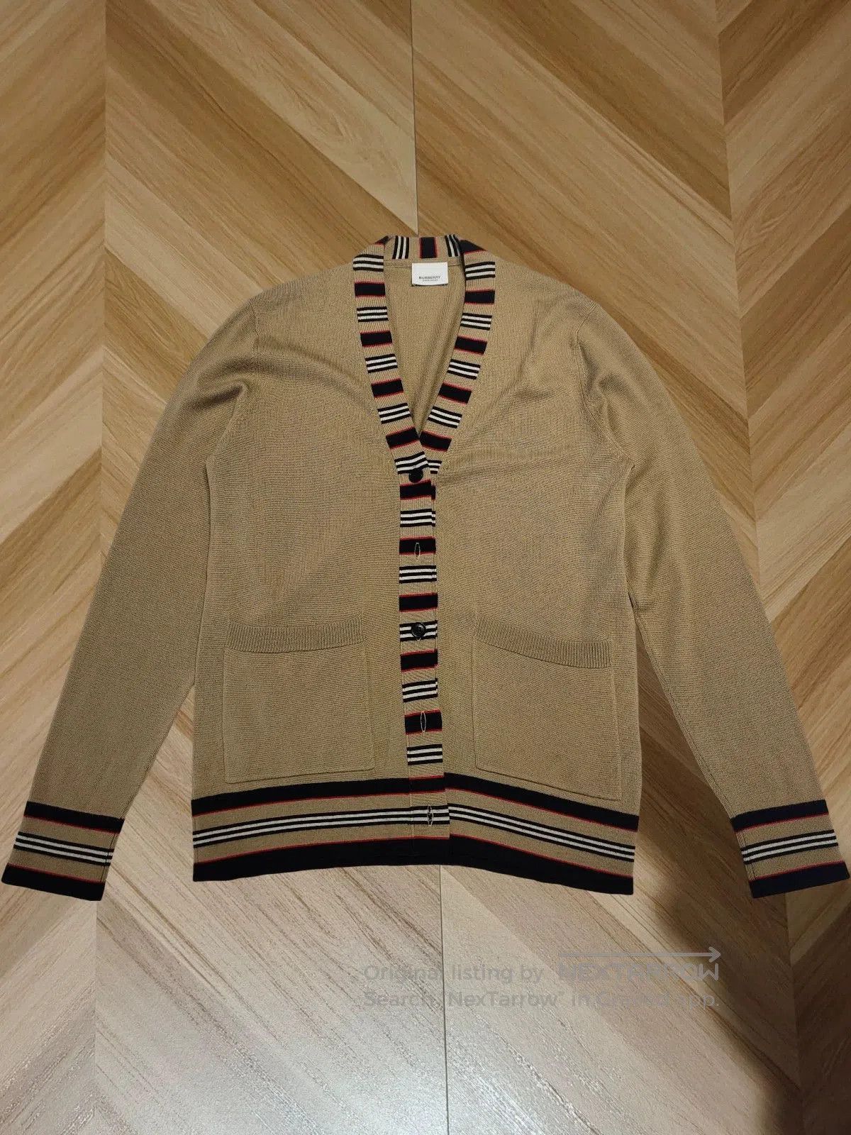 Burberry burberry beige wool cardigan with stripes. Size US M / EU 48-50 / 2 - 1 Thumbnail