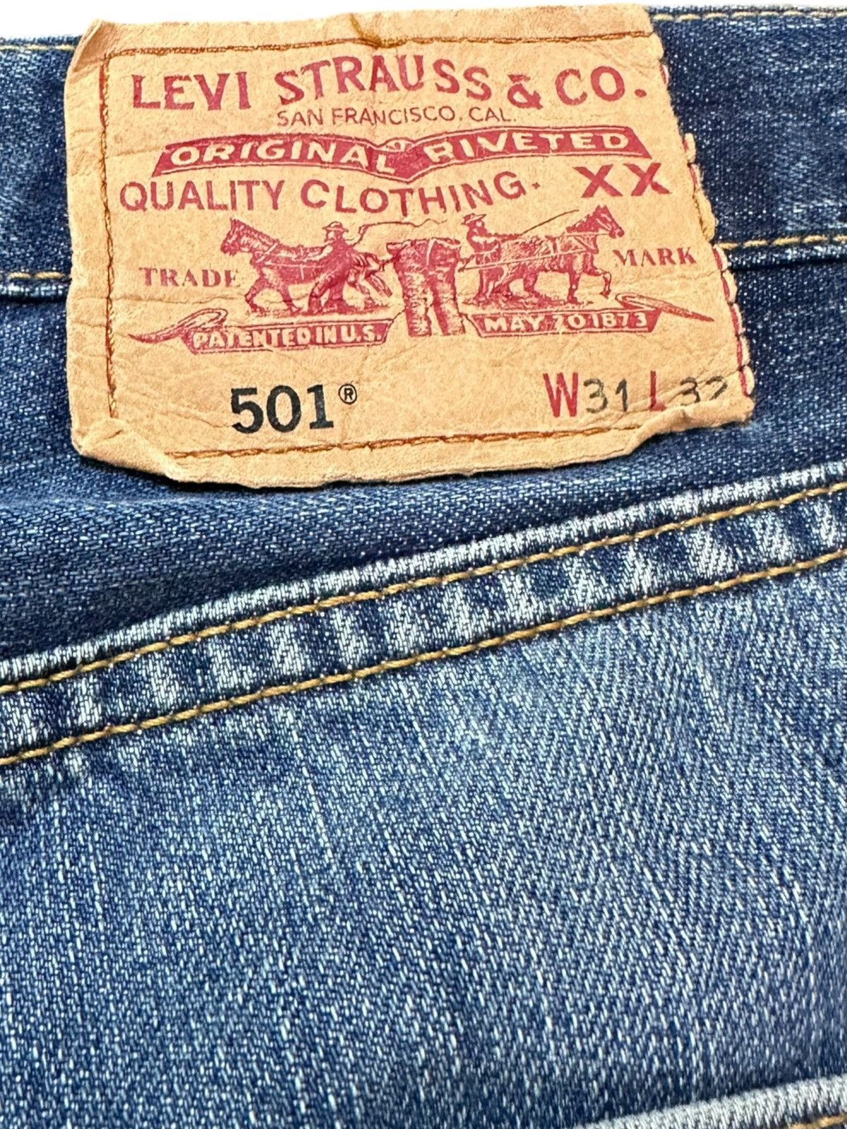 Levi's Vintage Clothing Vintage Levi’s 501 Faded Whiskers Distressed Denim Size US 30 / EU 46 - 6 Thumbnail