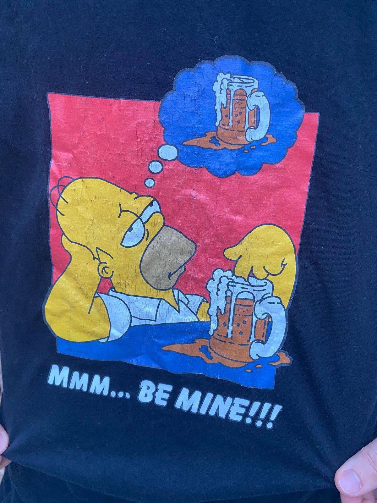 The Simpsons Vintage 1999 The Simpsons Homer “Mmm… Be Mine!!!” Tee Size US L / EU 52-54 / 3 - 4 Thumbnail