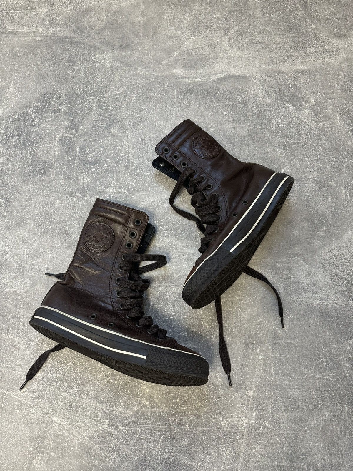 Converse Boxer high boots Converse moto biker leather shoes core Size US 6.5 / IT 36.5 - 2 Thumbnail