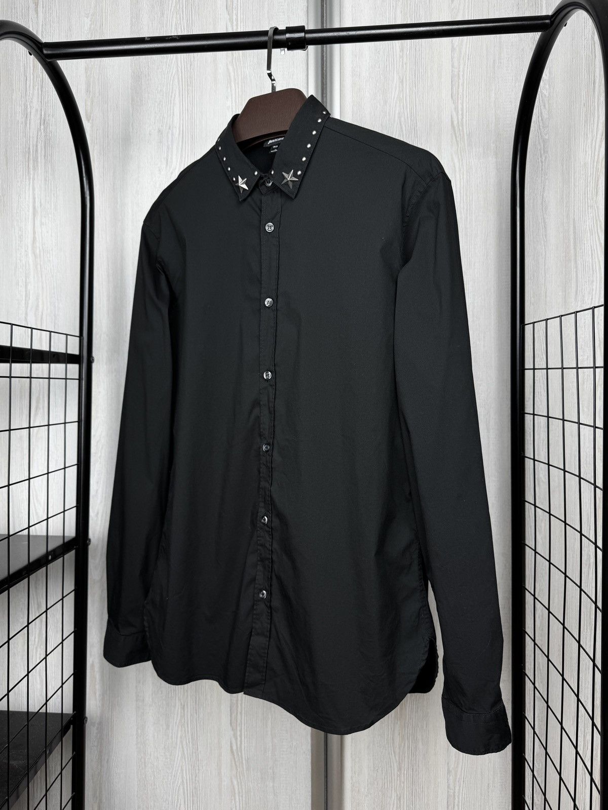 Just Cavalli Just Cavalli Black Studded Star Collar Shirt size 50 Size US M / EU 48-50 / 2 - 6 Thumbnail