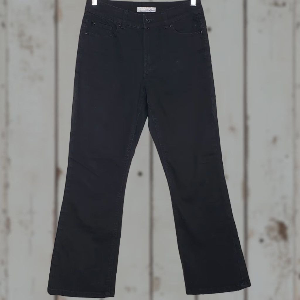 Vintage Chico’s Platinum Jeans Womens Size 0 Short Black Boot Cut Hi Rise Waist Stretch Size 25" / US 0 / IT 36 - 1 Thumbnail