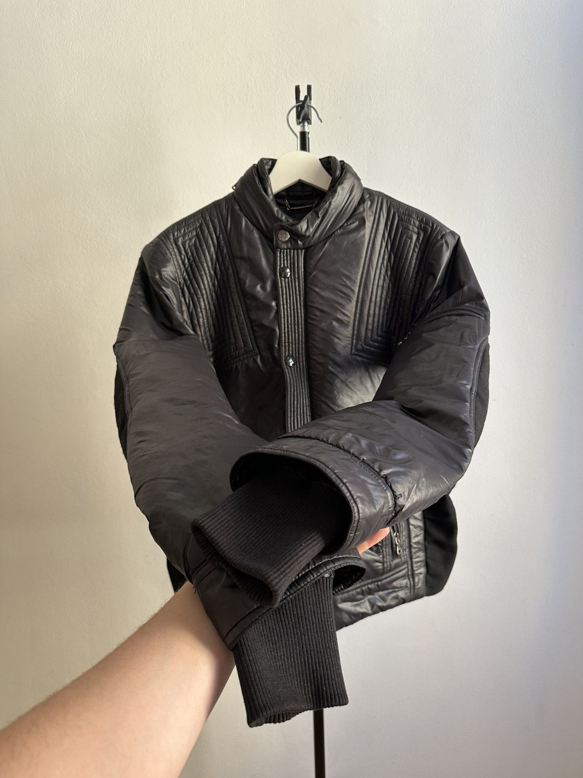 Dolce & Gabbana Dolce & Gabbana 2000s Black Architect Puffer Cropped Jacket Size US M / EU 48-50 / 2 - 6 Thumbnail