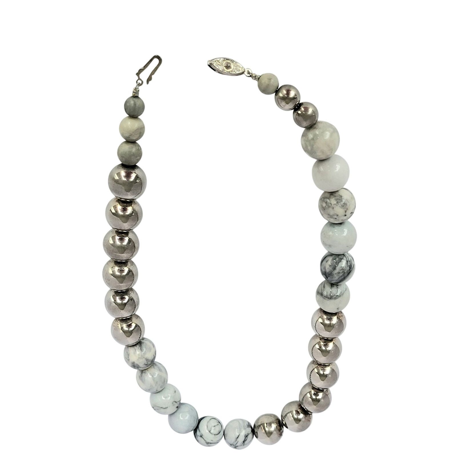 Other Silver and Crazy Lace Agate Beaded Necklace Healing Crystal Size ONE SIZE - 1 Thumbnail