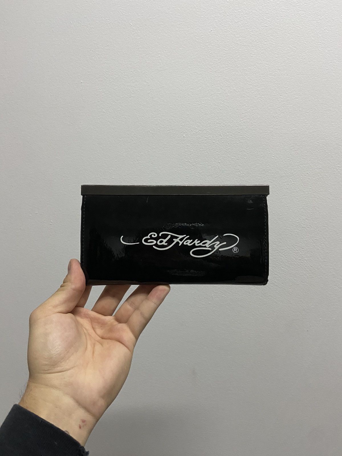 Ed Hardy × Vintage Ed Hardy Vintage Wallet Big Logo Print skull ☠️ flower Size ONE SIZE - 2 Thumbnail