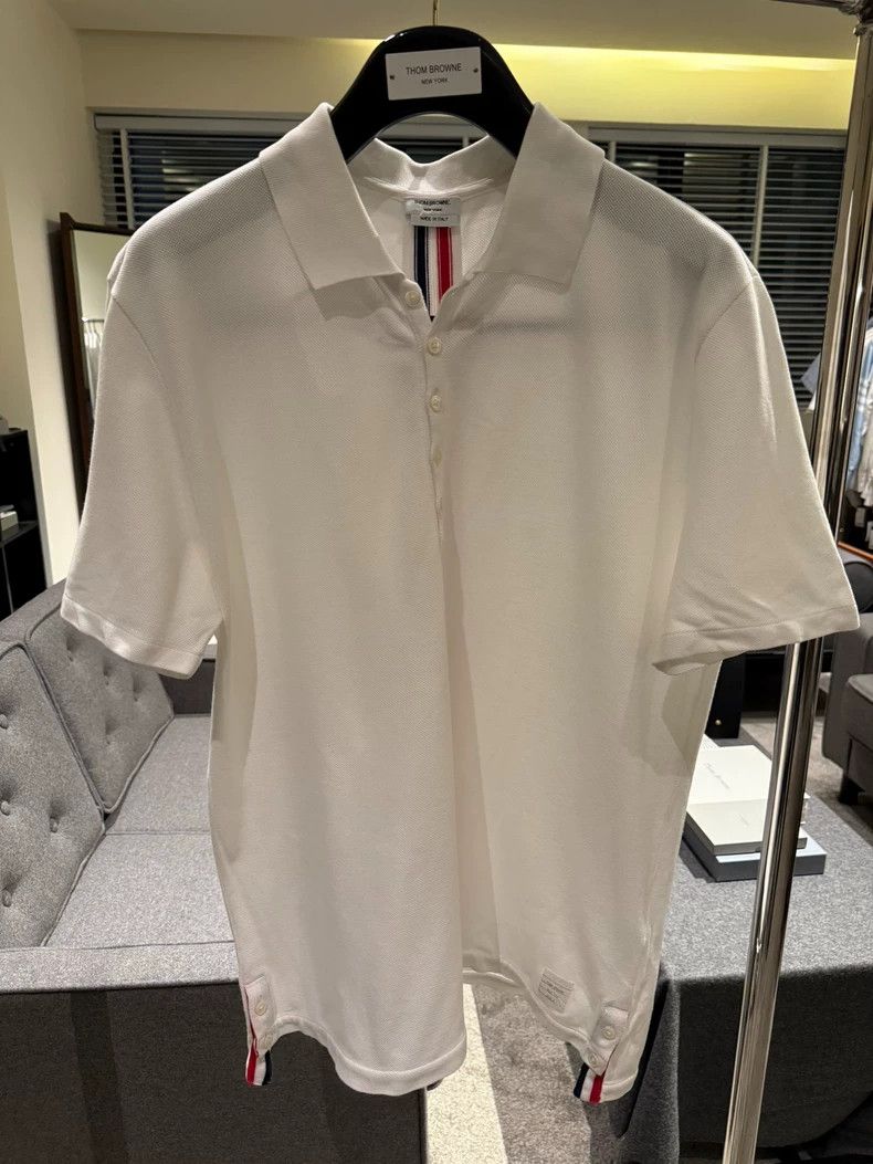Thom Browne Thom BrowneShort-sleeved Polo shirt 2503-Nextarrow Size US XL / EU 56 / 4 - 1 Thumbnail