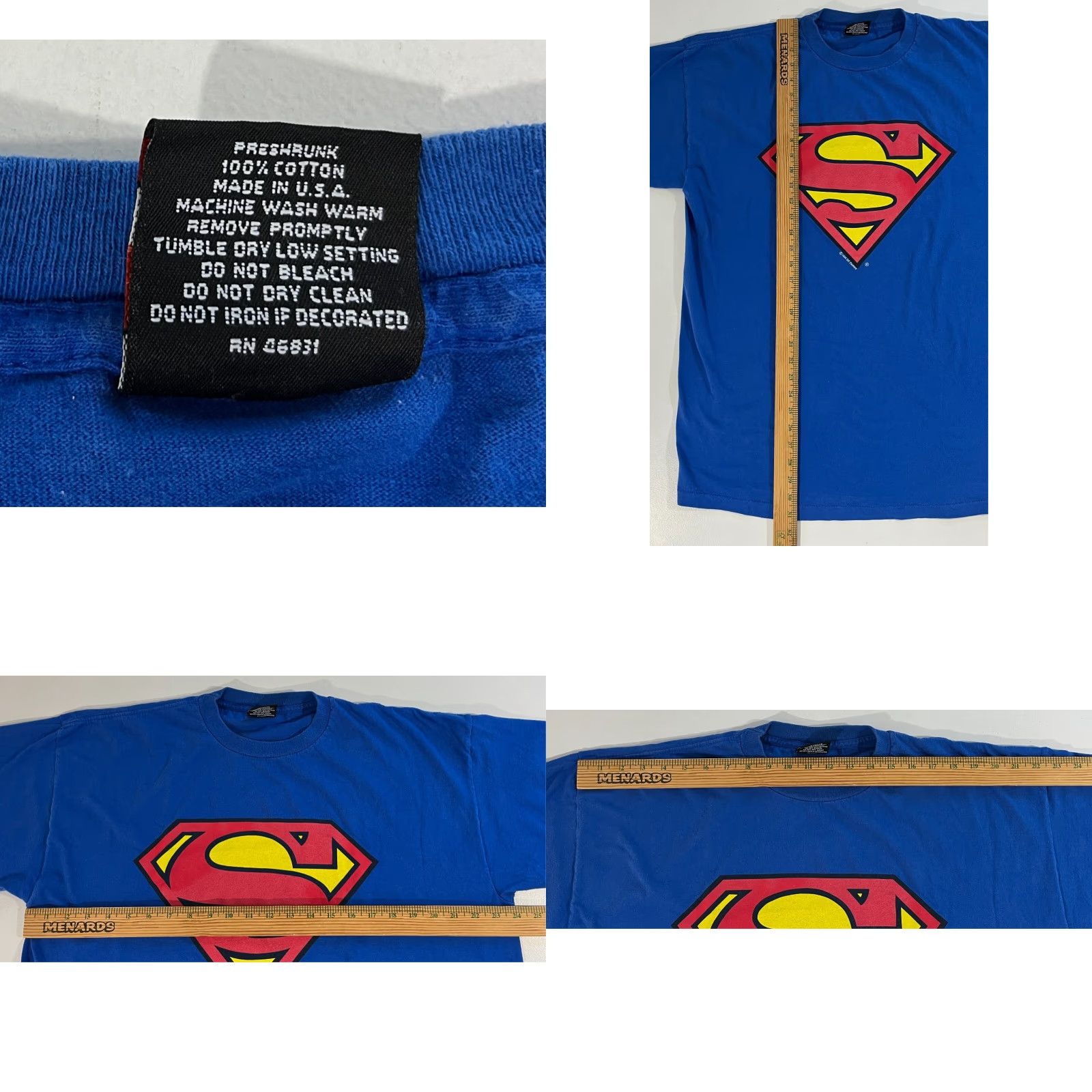 Vintage VINTAGE Signal Sport Superman T-Shirt Men’s 90s Cotton Blue XL Short Sleeve Crew Neck Size US XL / EU 56 / 4 - 8 Thumbnail