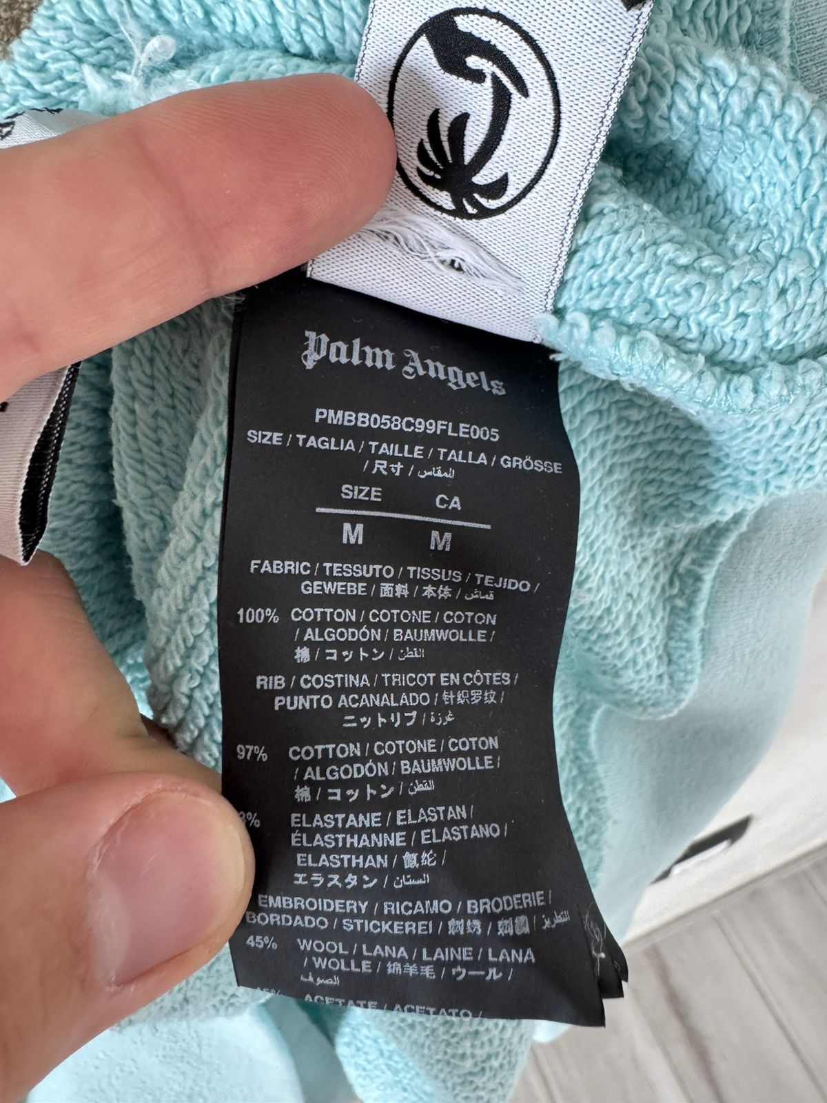Palm Angels Palm Angels Kill the Bear Popover Hoodie-Turquoise/Blu Size US M / EU 48-50 / 2 - 9 Thumbnail