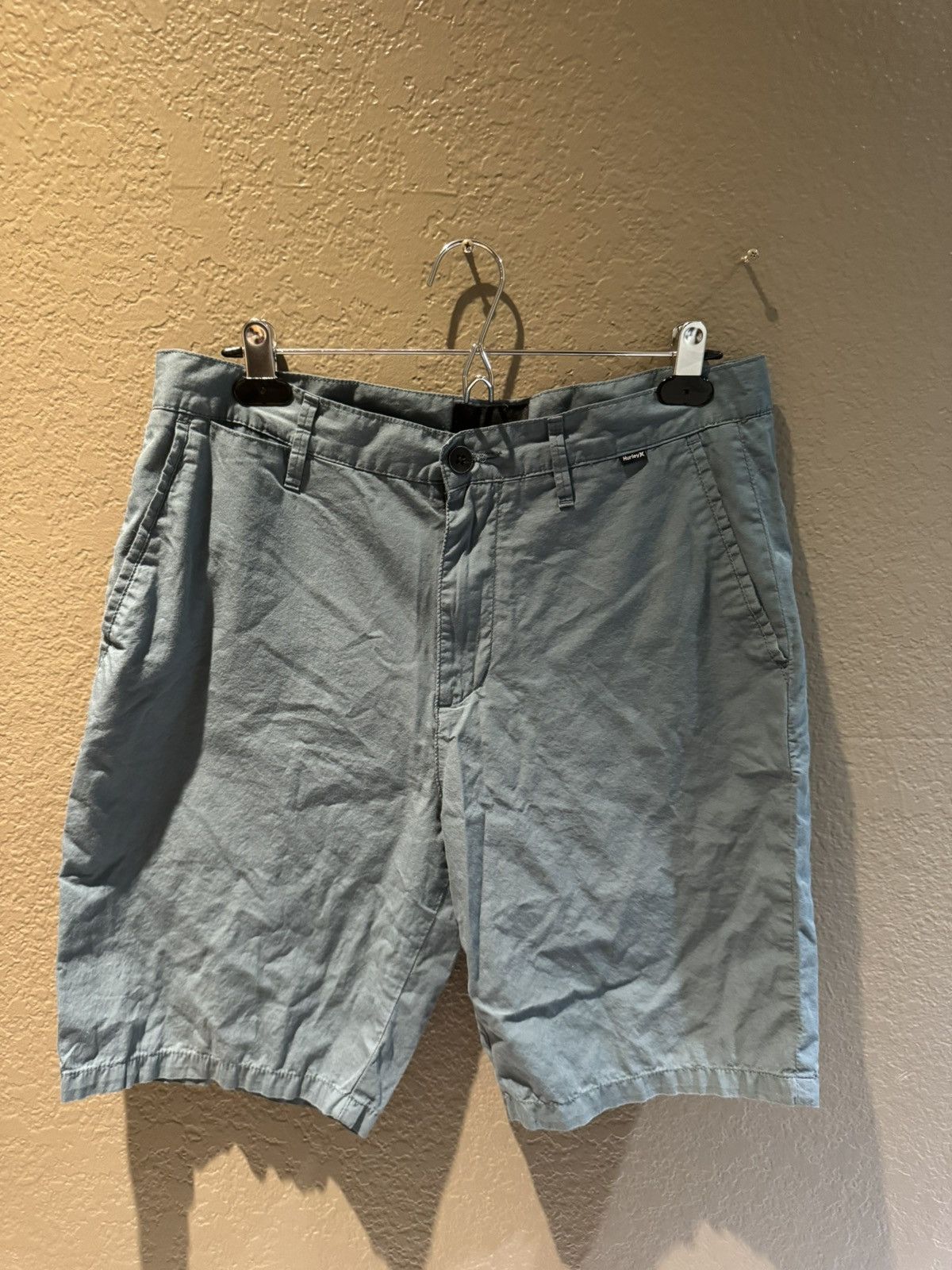 Hurley Vintage 2000s Hurley Shorts Slate Grey Button Pockets Size US 32 / EU 48 - 1 Thumbnail