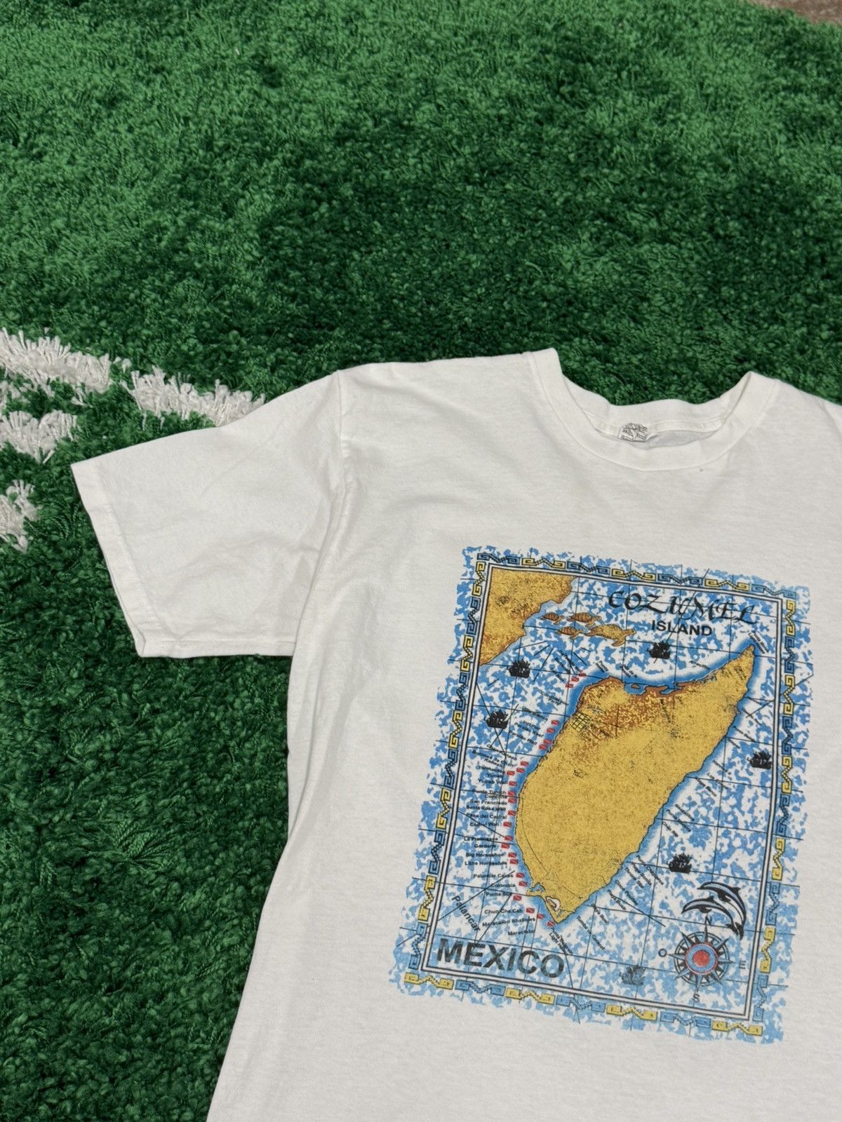 Vintage Vintage Yazbek Mexico Map Logo Tee Shirt Large White Size US L / EU 52-54 / 3 - 2 Thumbnail