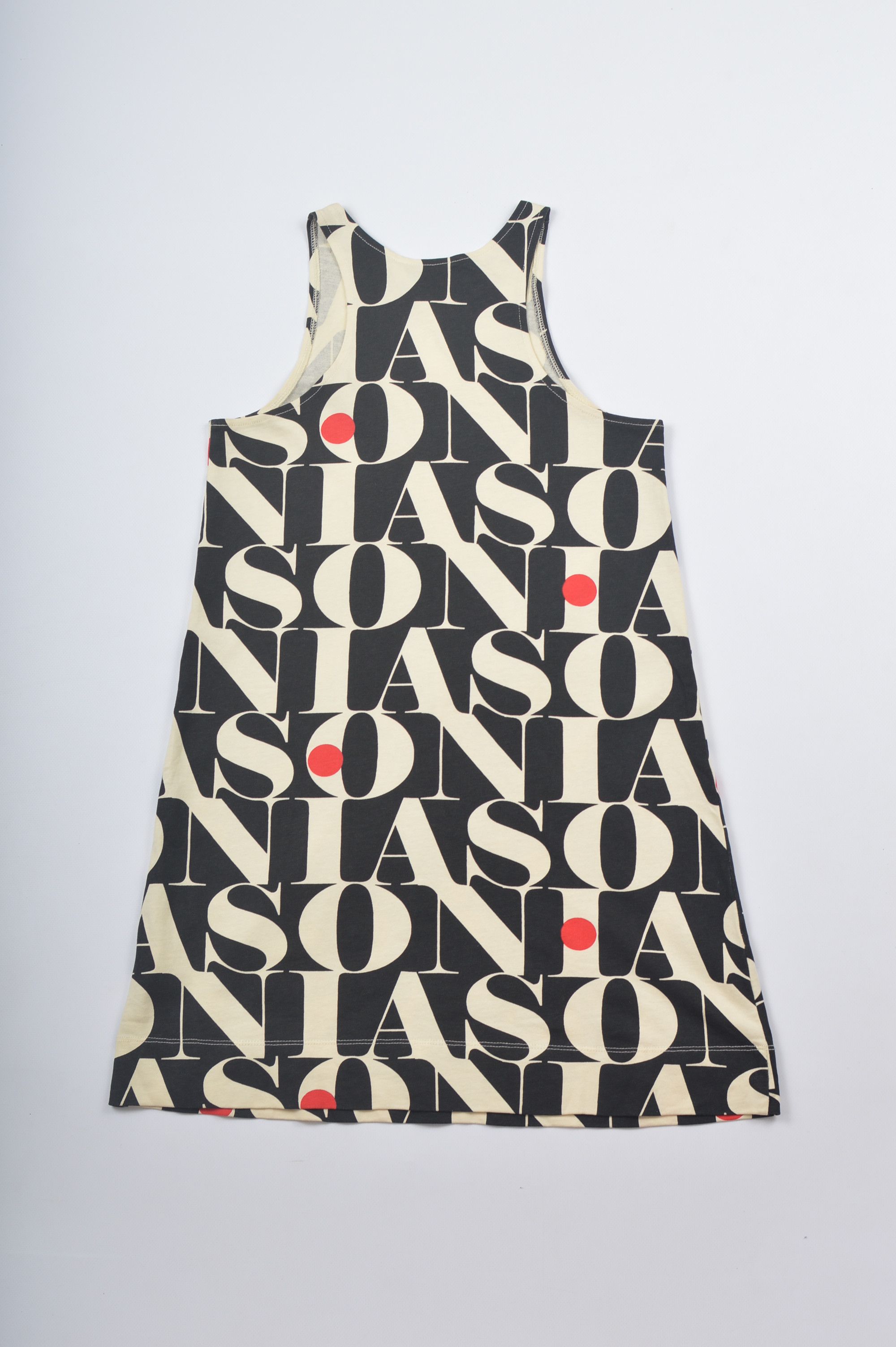 Designer × Sonia Rykiel Sonia Rykiel All-Print Logo Designer Mini Dress Size XS / US 0-2 / IT 36-38 - 6 Thumbnail