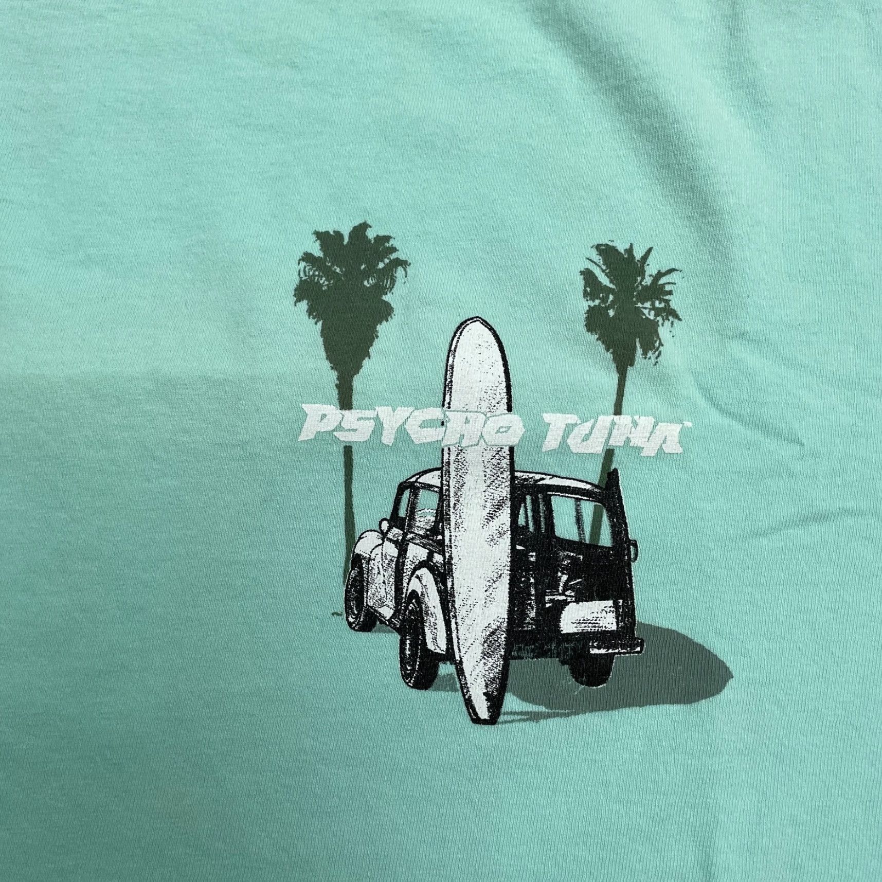 Vintage Psycho Tuna T-Shirt Mens XL Green Mint Crew Neck Short Sleeve Cotton Tee Size US XL / EU 56 / 4 - 5 Thumbnail