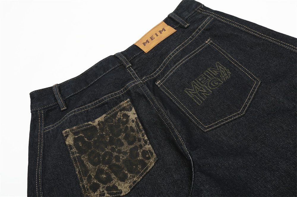 Japanese Brand × Vintage Leopard print loose wide-leg scimitar jeans Size US 32 / EU 48 - 5 Thumbnail