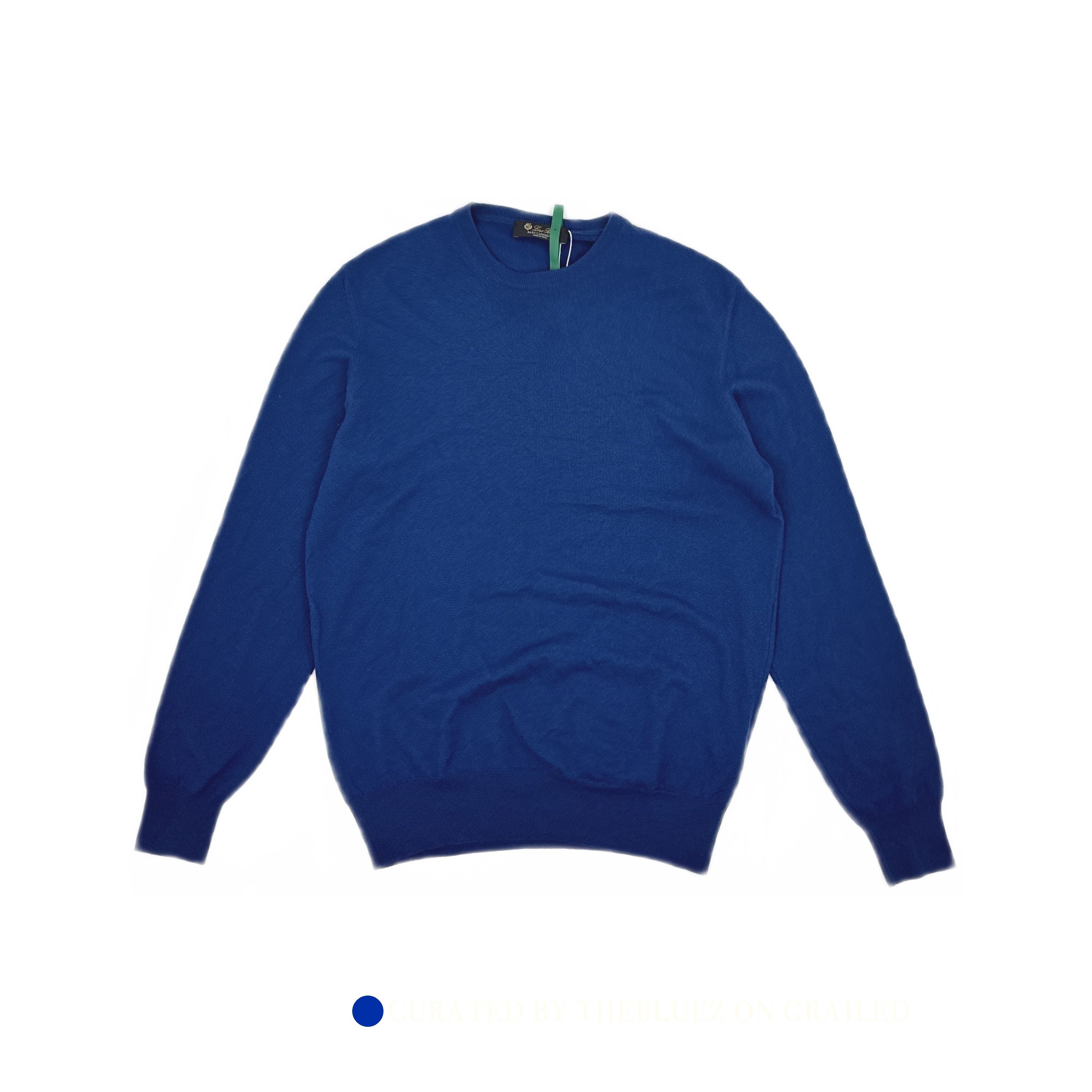Loro Piana Blue Long-Sleeve Sweater Size US M / EU 48-50 / 2 - 1 Thumbnail