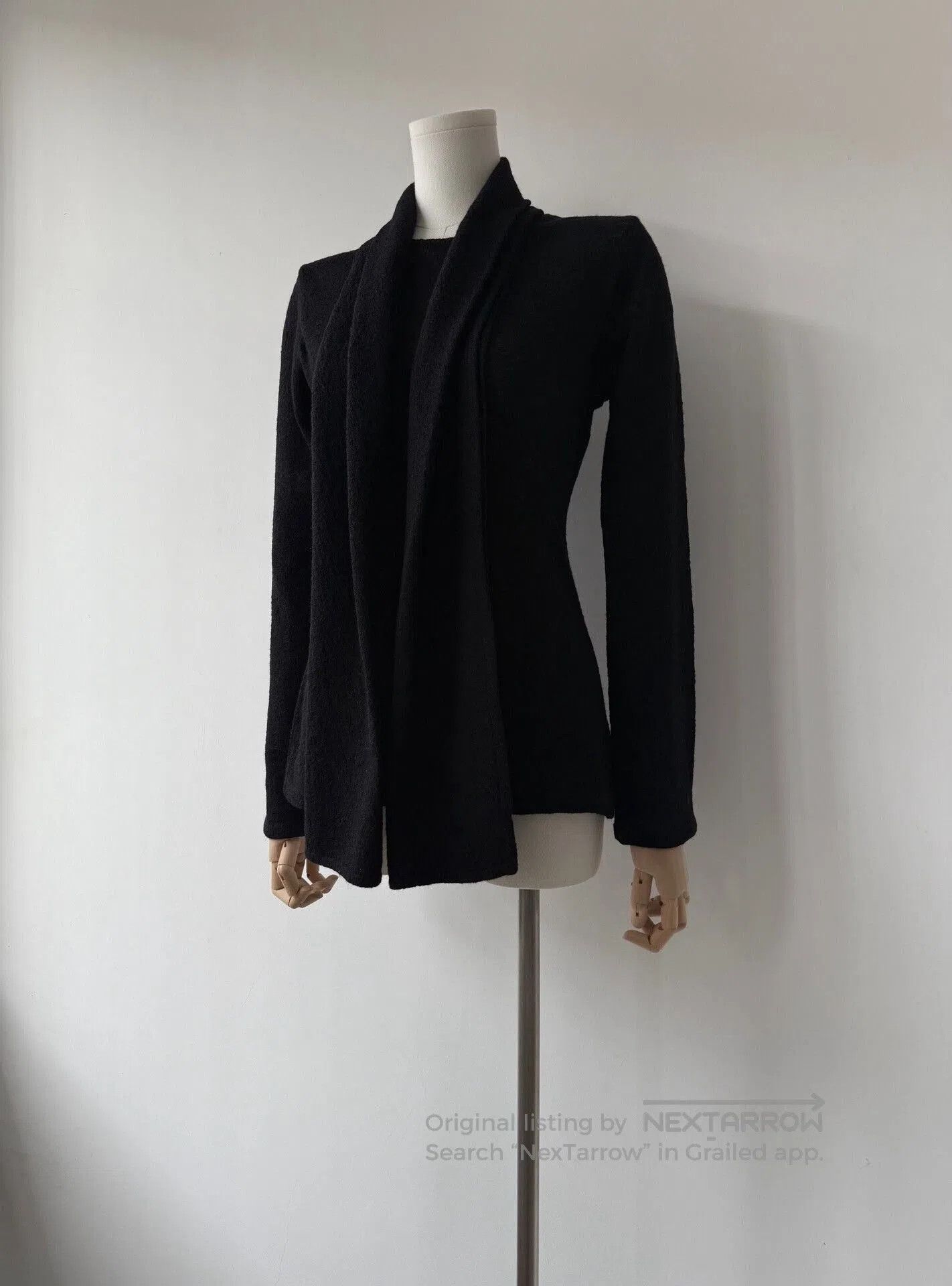 Yohji Yamamoto Yohji Yamamoto Noir Wool Top with Draped Collar. Size M / US 6-8 / IT 42-44 - 2 Thumbnail