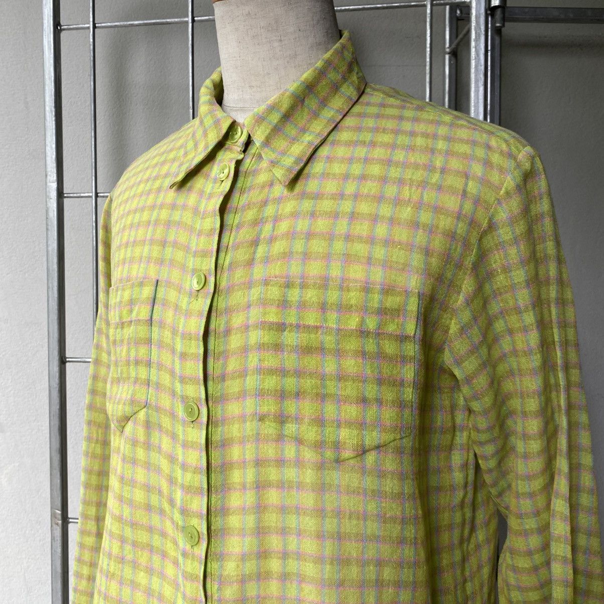 Chloe Chloe Yellow Green Plaid Button-Up Shirt Size M / US 6-8 / IT 42-44 - 18 Thumbnail