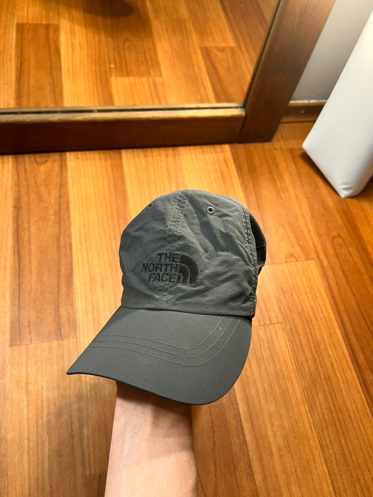 Pre-owned The North Face Logo Y2k Nylon Cap Hat In Navy