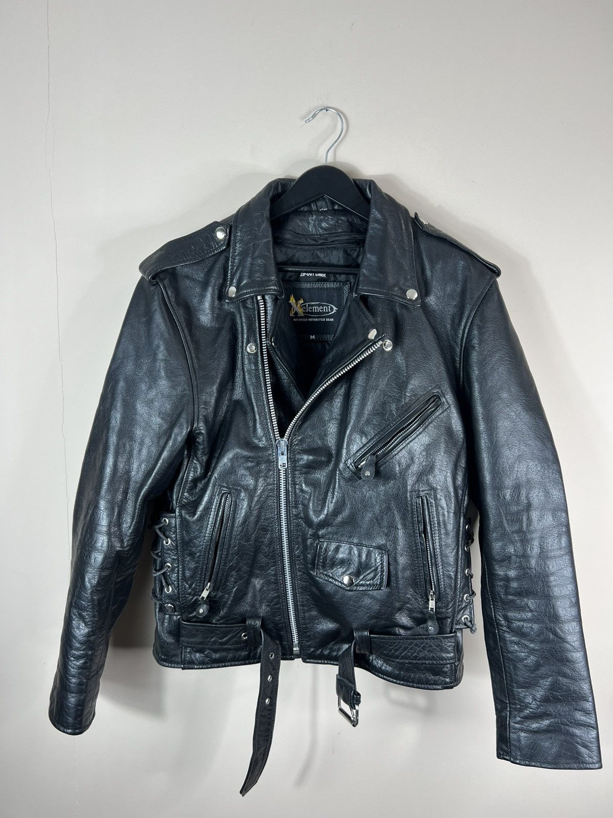 Vintage 🖤VINTAGE LEATHER BIKER RICK OWENS USA🇺🇸 LIVE TO ROAD 🔥JACKET Size US L / EU 52-54 / 3 - 2 Thumbnail