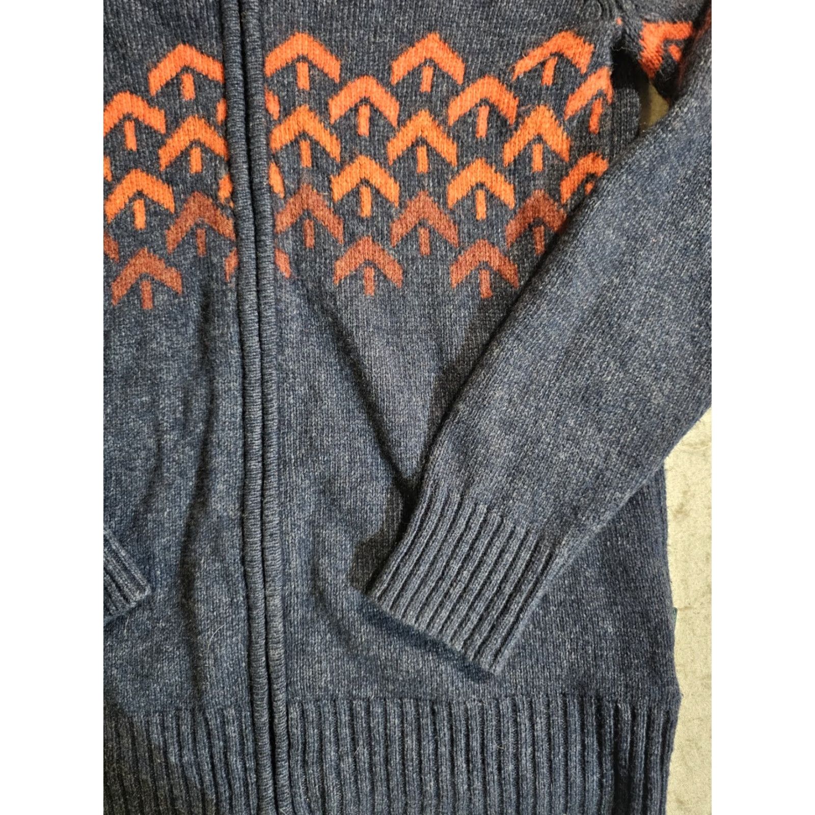 Merrell Merrell Classic Wool Blend Hooded Full Zip Sweater Womens Sz Medium Blue/Orange Size M / US 6-8 / IT 42-44 - 5 Thumbnail
