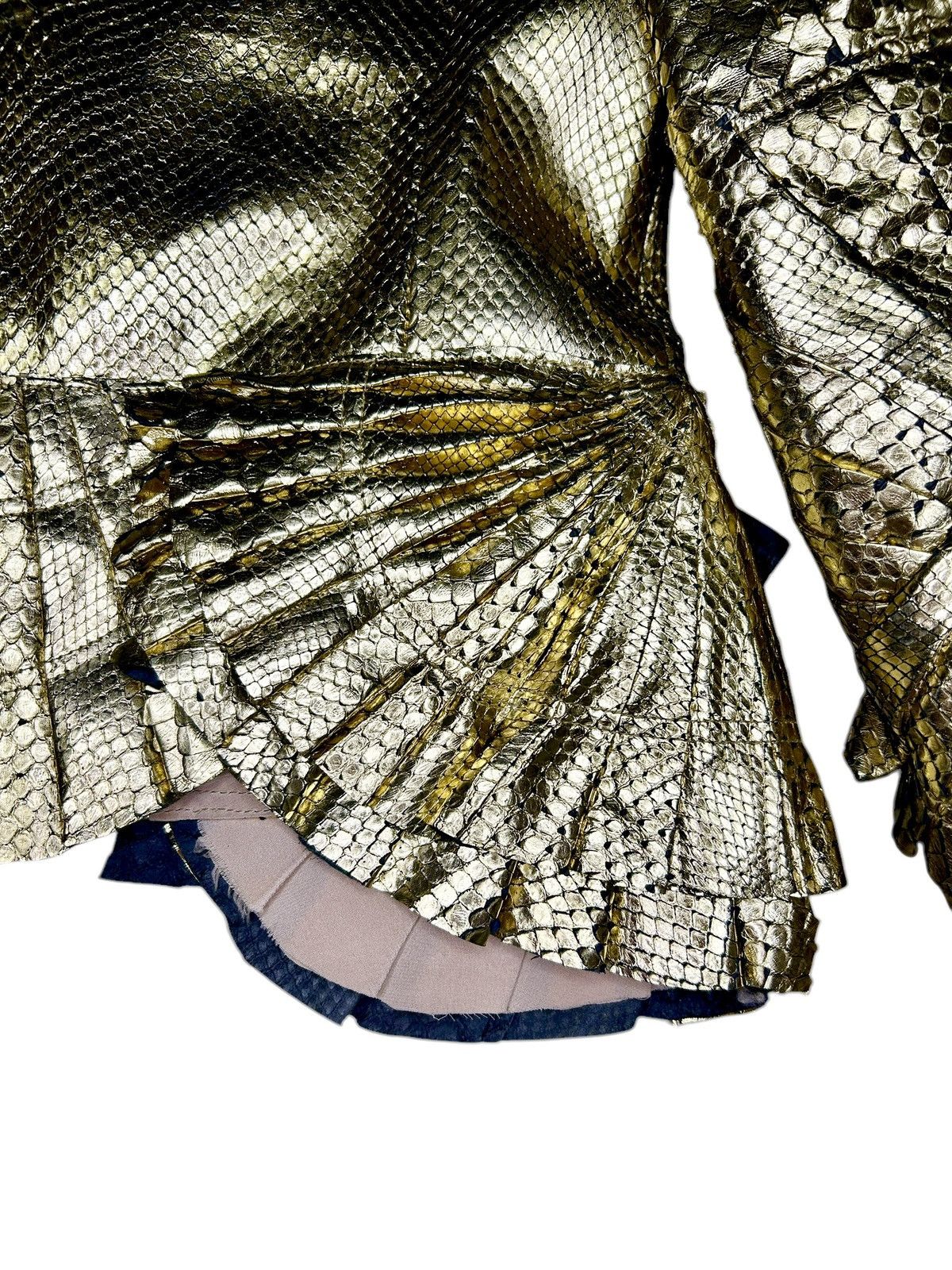 S/S 04 Gold Python Leather Jacket