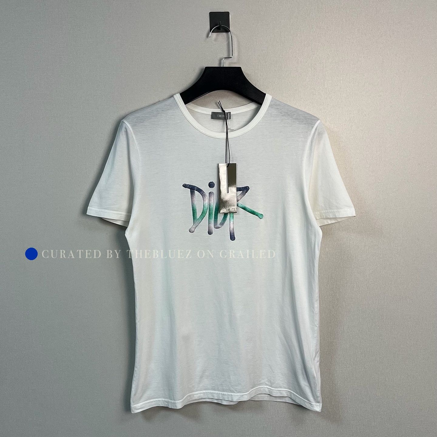 Dior Gradient Logo Tee in White, Size L Size US L / EU 52-54 / 3 - 1 Thumbnail