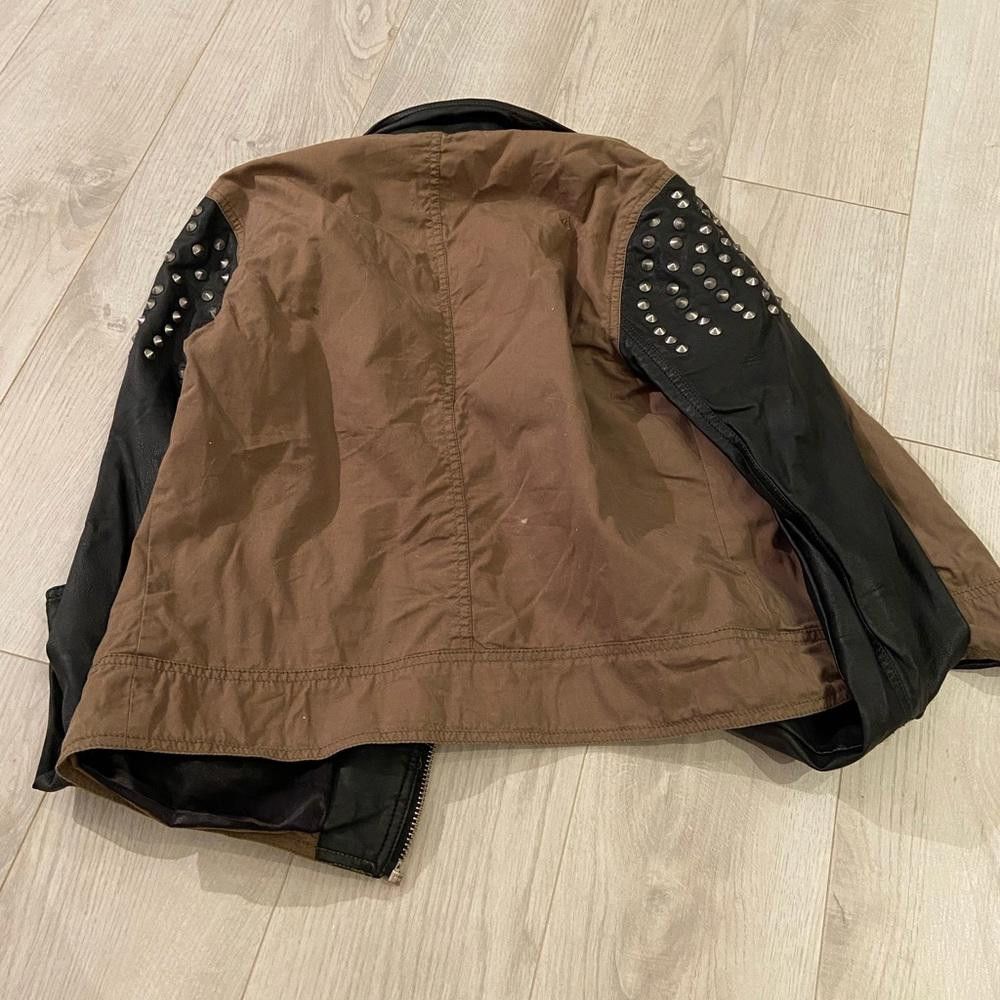 Volcom Volcom Green and Black Leather Jacket Size S / US 4 / IT 40 - 5 Thumbnail