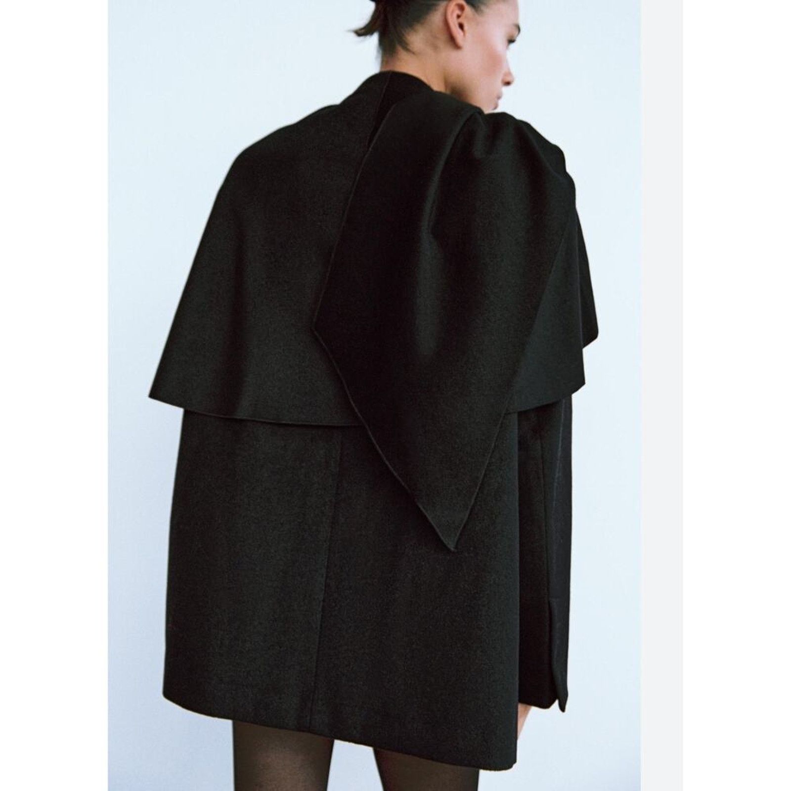 Zara Nwt-Zara- OVERSIZE BLAZER WITH WOOL SCARF-XS/S Size S / US 4 / IT 40 - 3 Thumbnail