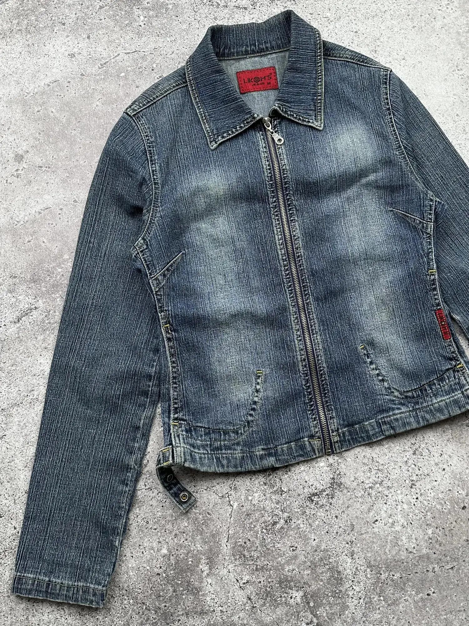Japanese Brand Vintage Faded Denim Jacket C373(V623) Size XS / US 0-2 / IT 36-38 - 2 Thumbnail