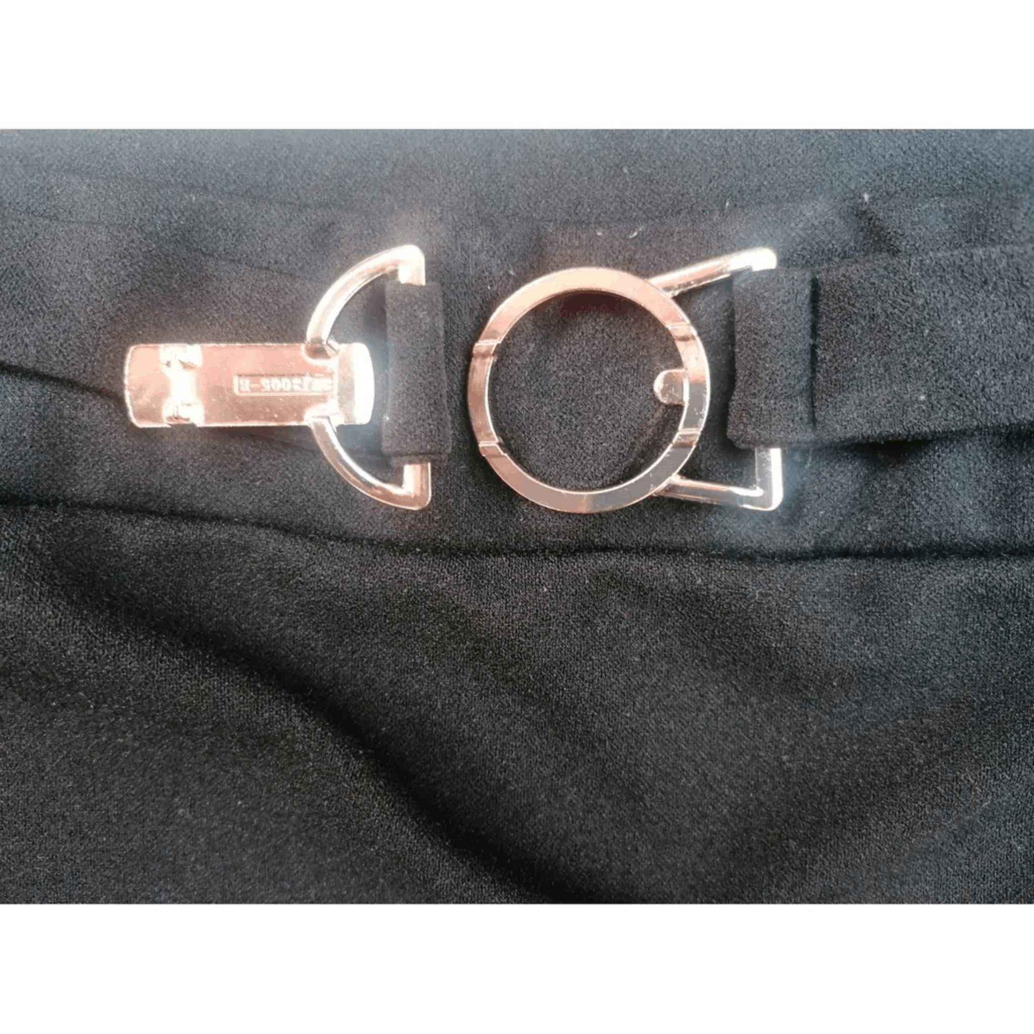 Other Black Mini Skirt with Gold Ring Belt Detail Size 27" / US 4 / IT 40 - 4 Thumbnail